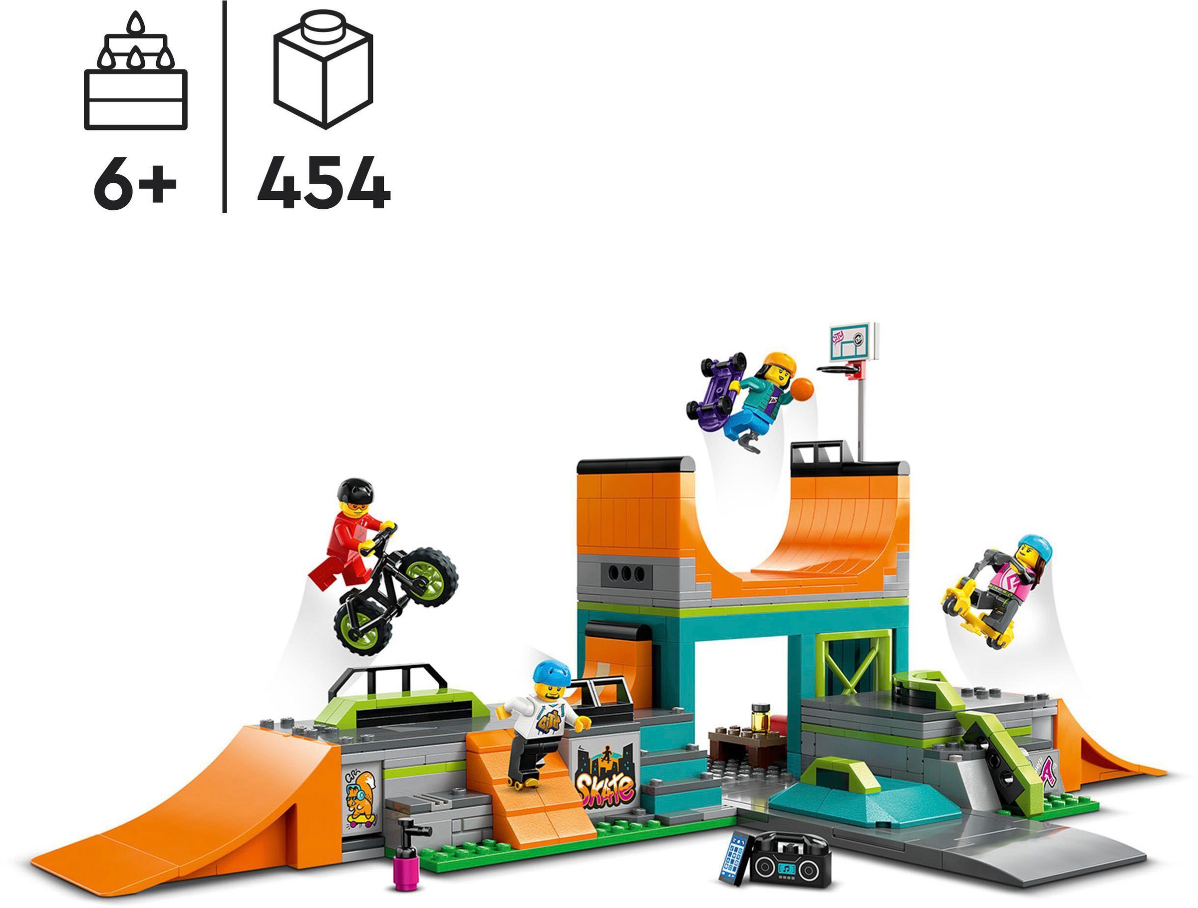 LEGO® Konstruktionsspielsteine »Skaterpark (60364), LEGO® City«, (454 St.), Made in Europe
