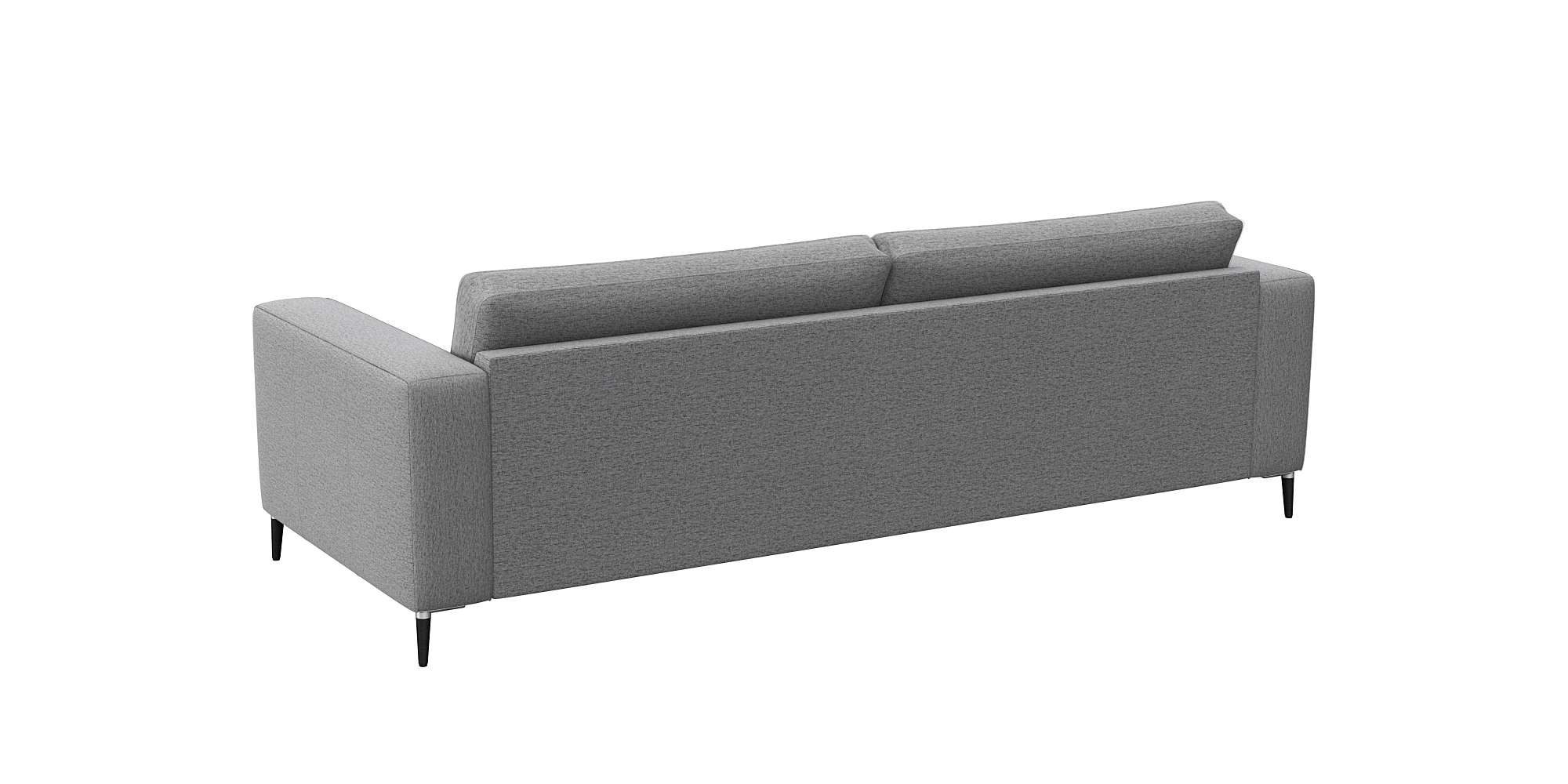 FLEXLUX 3-Sitzer »Fiore, super Sitzkomfort durch Kaltschaum im Sitz« breite Armlehnen, Füße Alu+schwarz