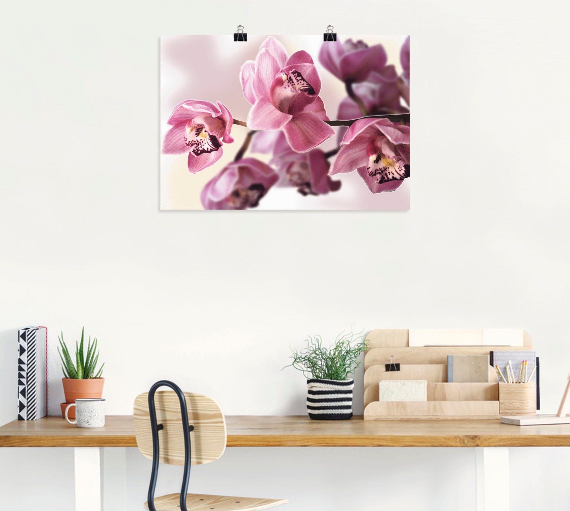 Artland Wandbild »Rosa Orchidee«, Blumenbilder, (1 St.), als Alubild, Outdoorbild, Leinwandbild, Poster, Wandaufkleber