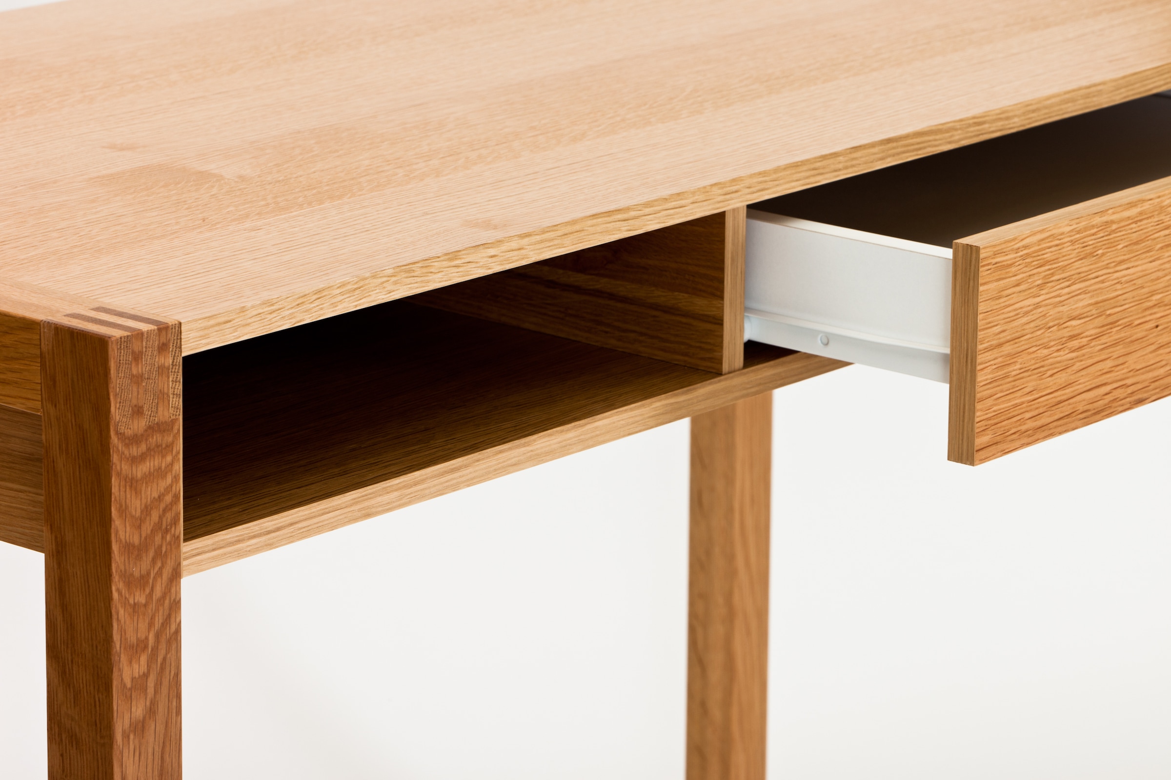Woodman Schreibtisch »New«, mit offenem Regal und Schublade, Holzfurnier aus Eiche