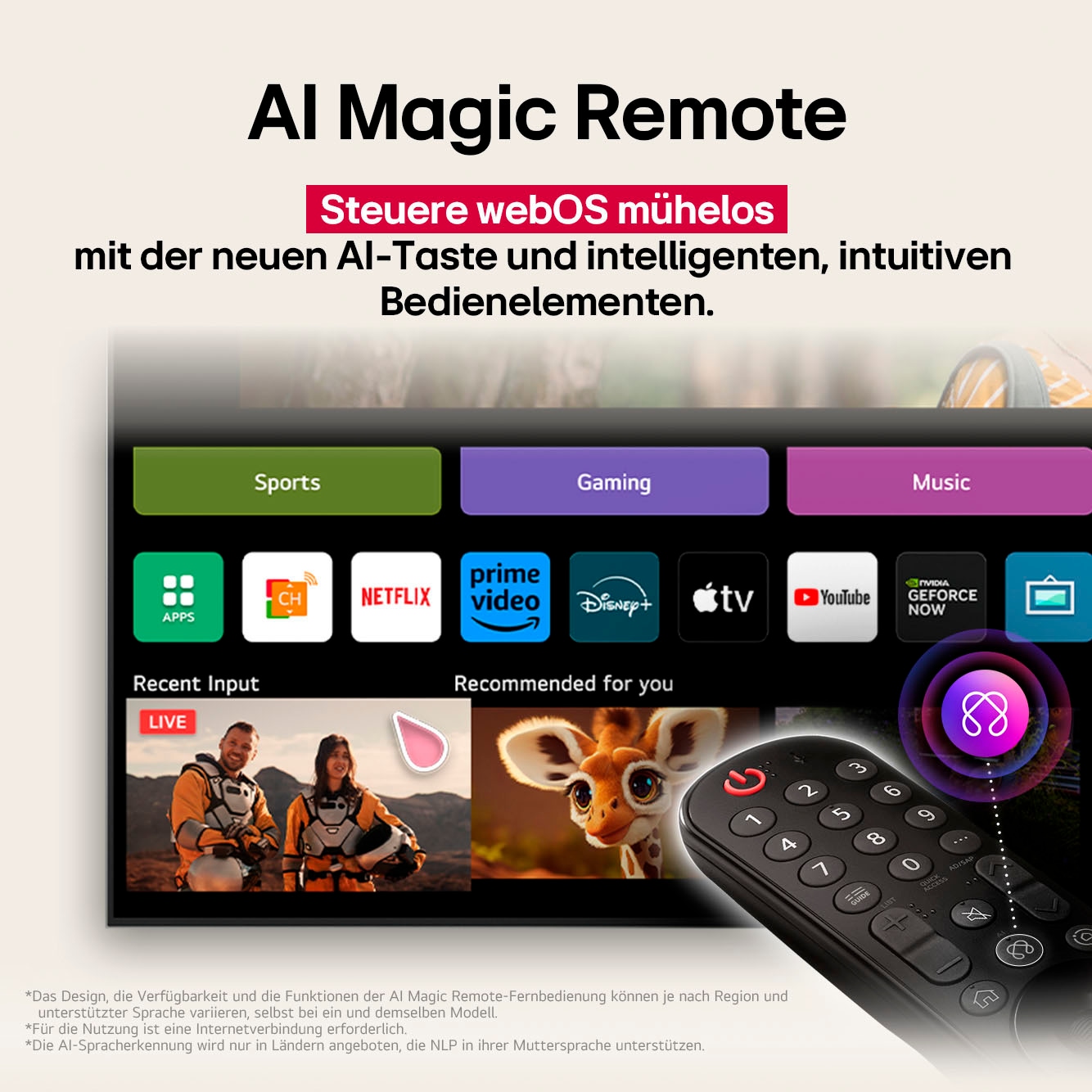 LG OLED-Fernseher »OLED65C5ELB«, 4K Ultra HD, Smart-TV