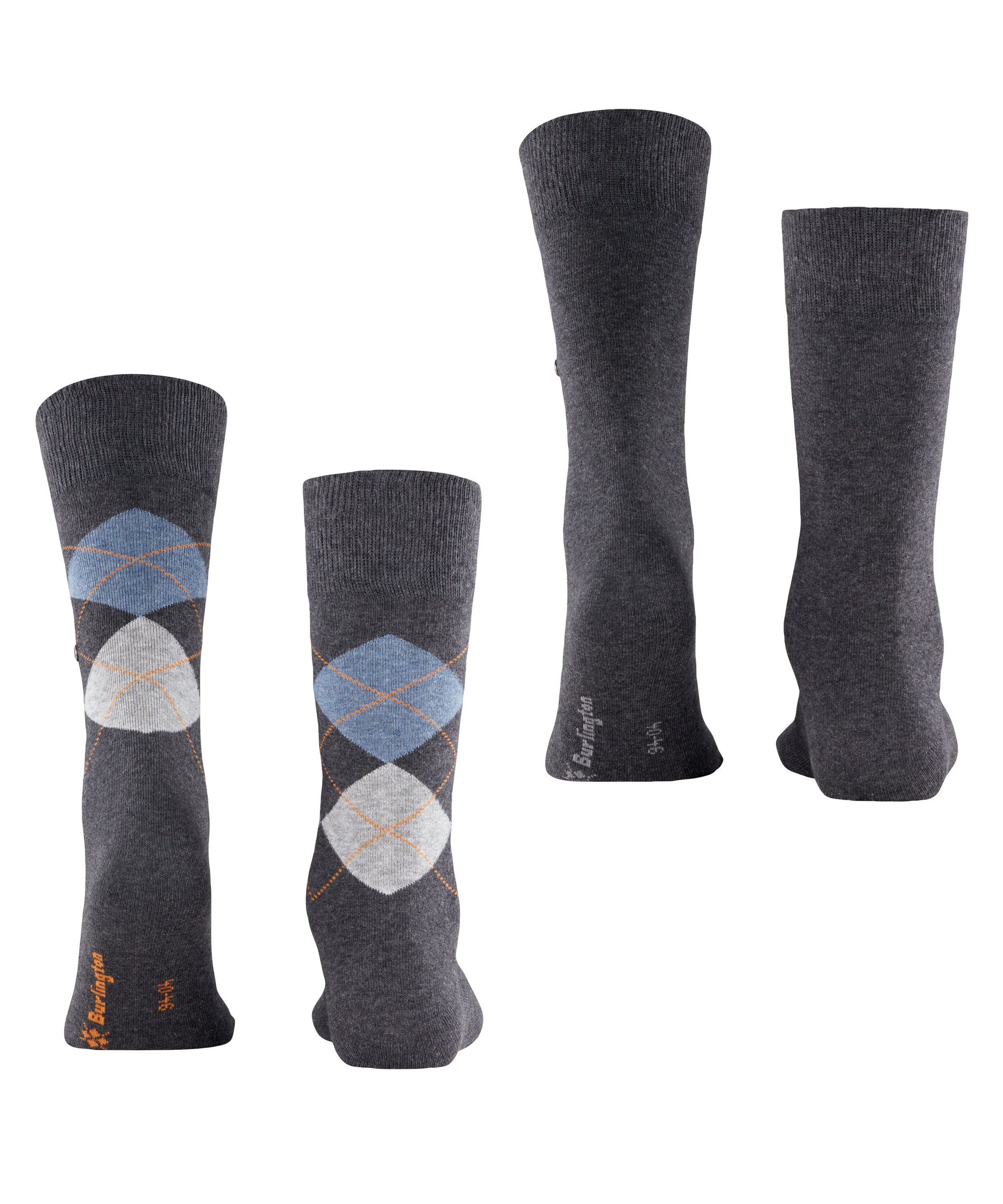 Burlington Socken »Everyday Argyle Mix«, (2 Paar, 2er Pack), aus weicher gekämmter Baumwolle atmungsaktiv