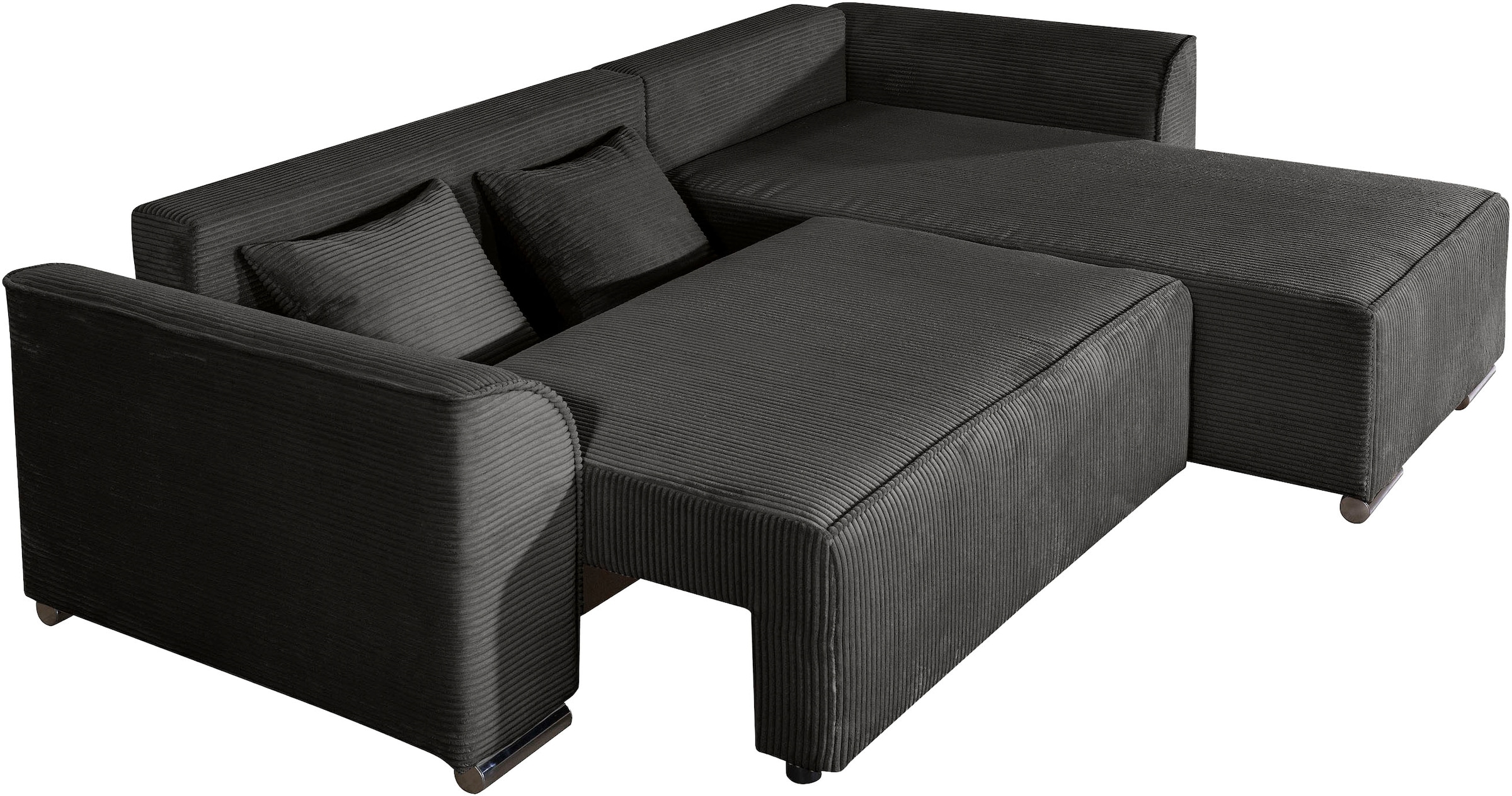 COLLECTION AB Ecksofa »Sara L-Form, B: 236 cm, Schlaffunktion, Bettkasten, optional Topper« Bonnellfederkern, Liegefl. 116x190 cm, Couch als Schlafsofa