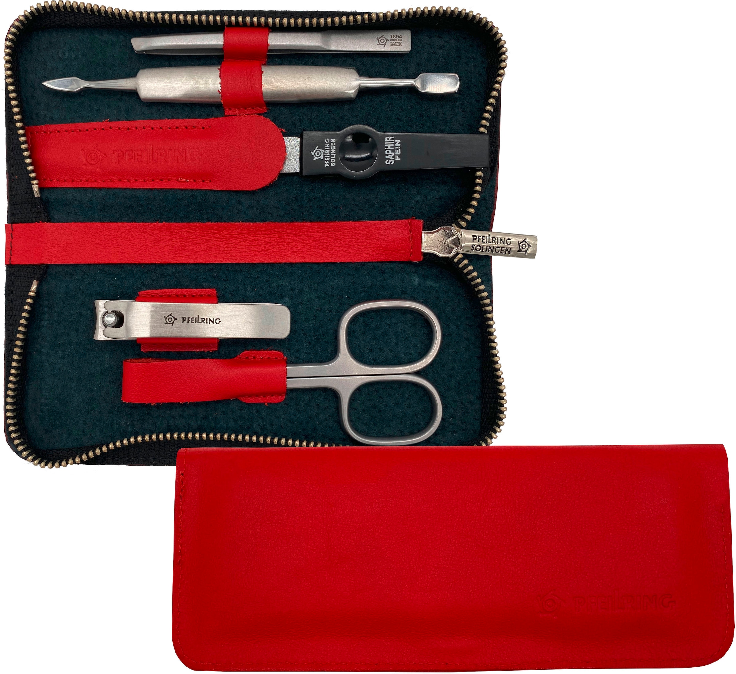 PFEILRING Maniküre-Etui Reißverschlussetui Nappaleder günstig online kaufen