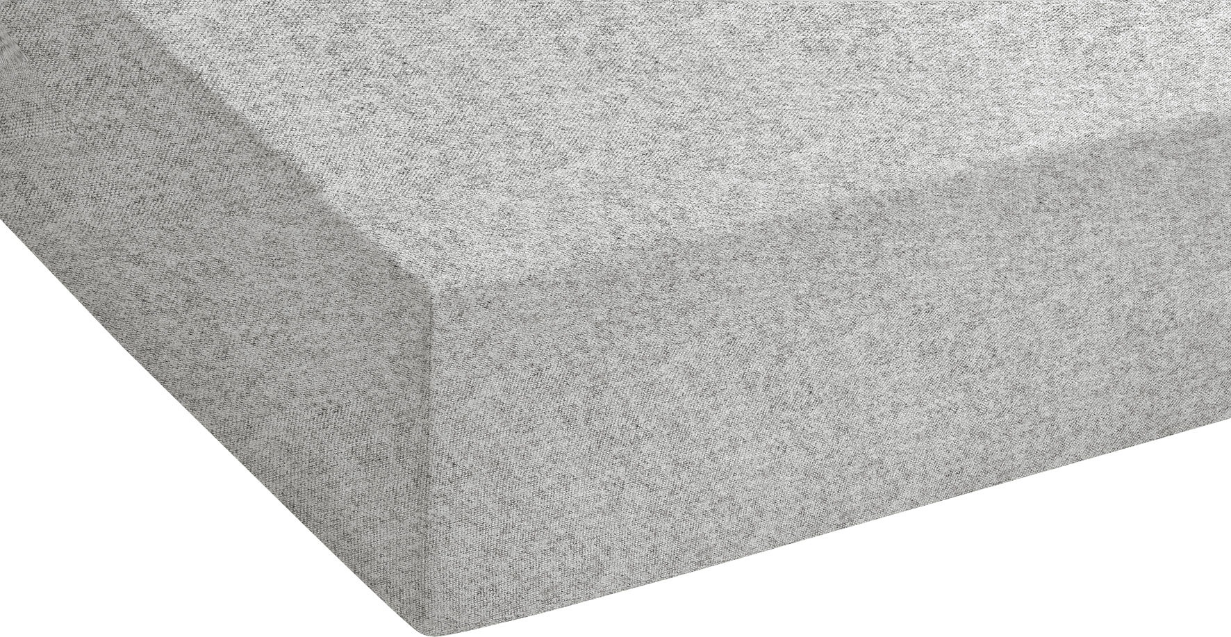 Biberna Spannbettlaken »Hermal Biber, Melange-Optik, in Gr. 90x200, 140x200 oder 180x200 cm«, 100% Baumwolle, weich + warm, Matratzenhöhe bis 22 cm, Made in Germany