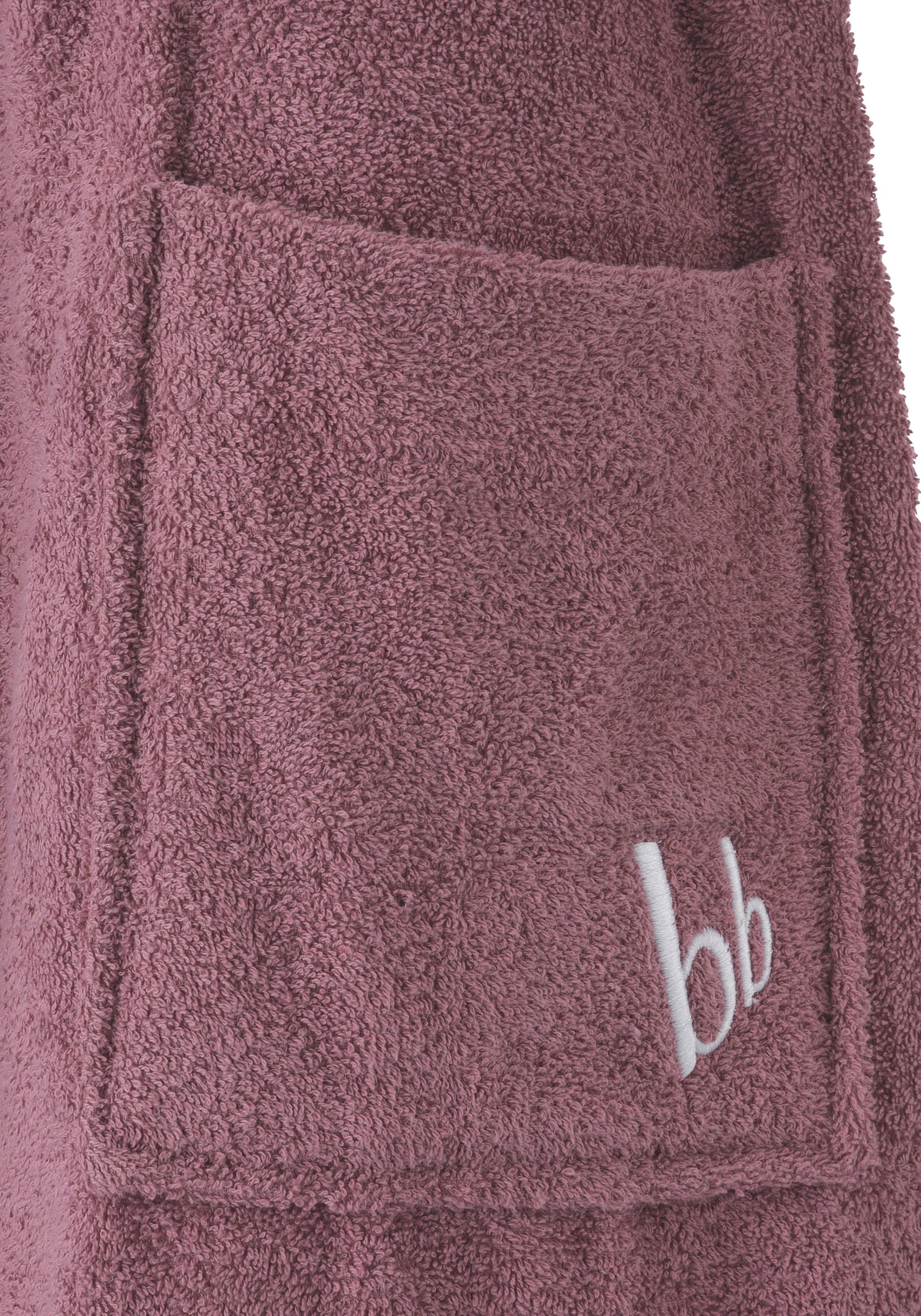 Bruno Banani Unisex-Bademantel »Robby, ideal für Sauna & Spa, Standardlänge & Überlänge« 1 Stk. Damen & Herren Bademäntel, Baumwolle, mit Taschen, Sauna, XS-3XL