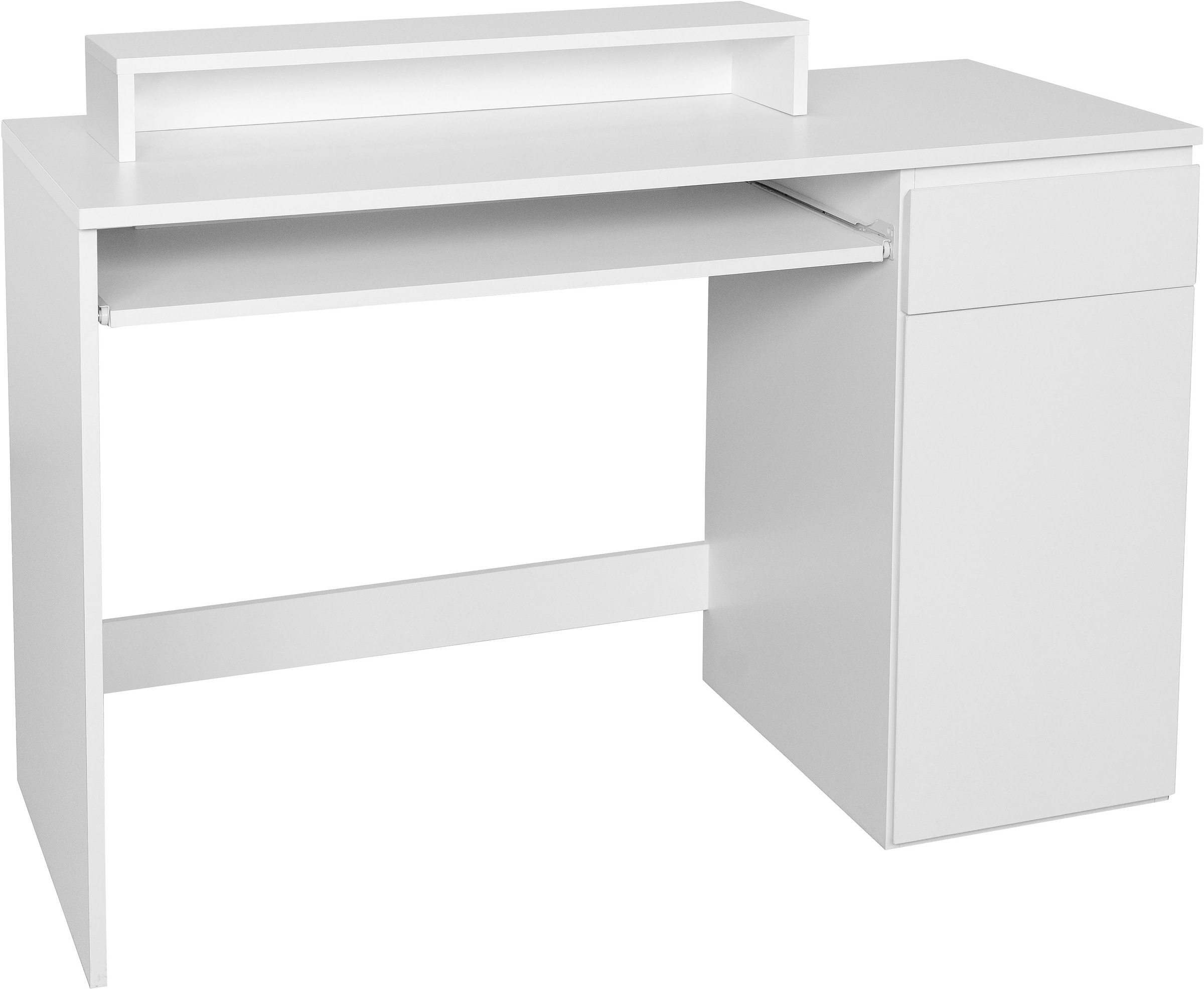 OTTO home Schreibtisch »MATTEO-SRT« mit Tastaturauszug, Monitoraufsatz und reichlich Stauraum