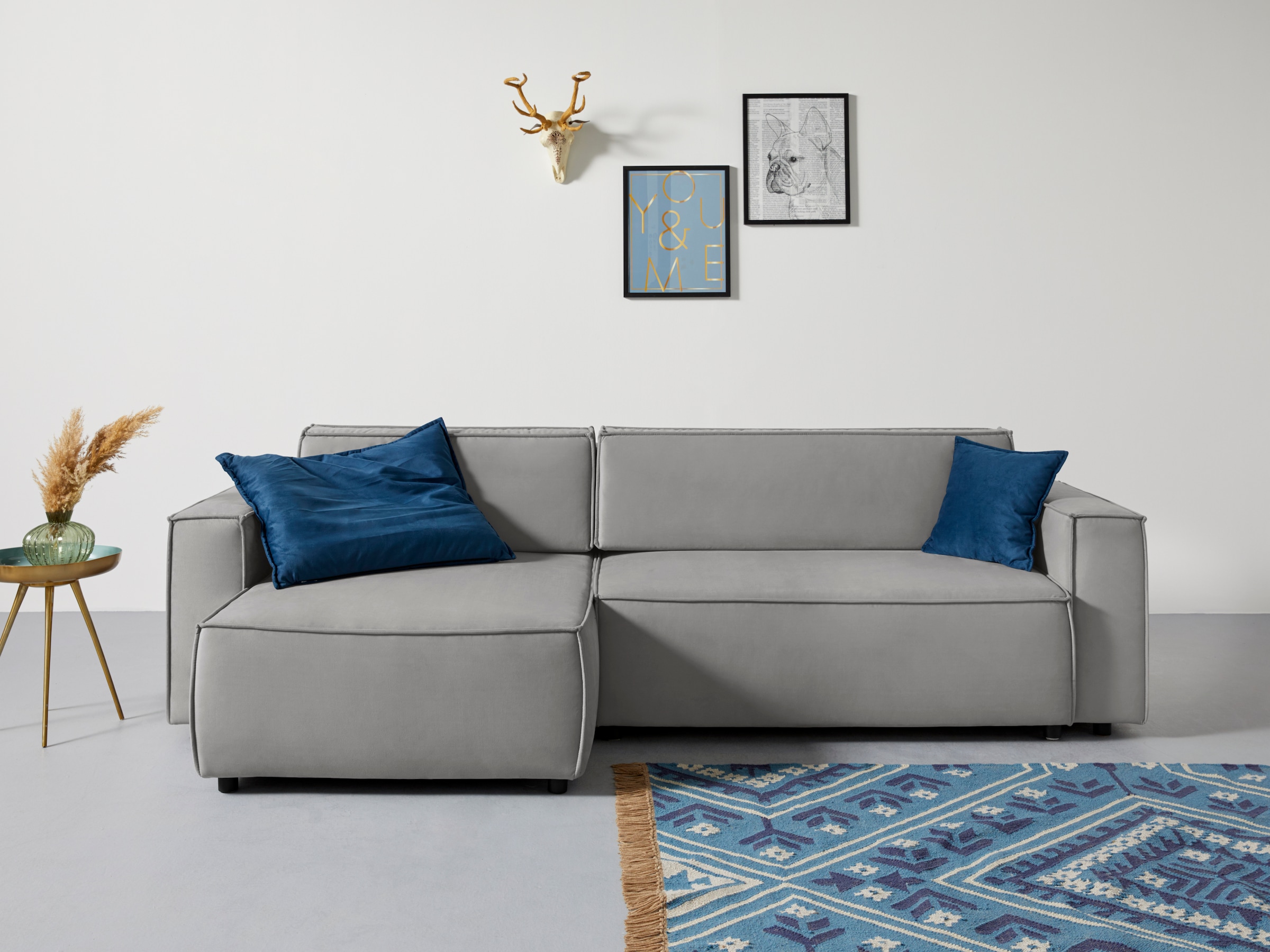 Home affaire Ecksofa »Marva L-Form« incl. Bettfunktion und Bettkasten, Fede günstig online kaufen
