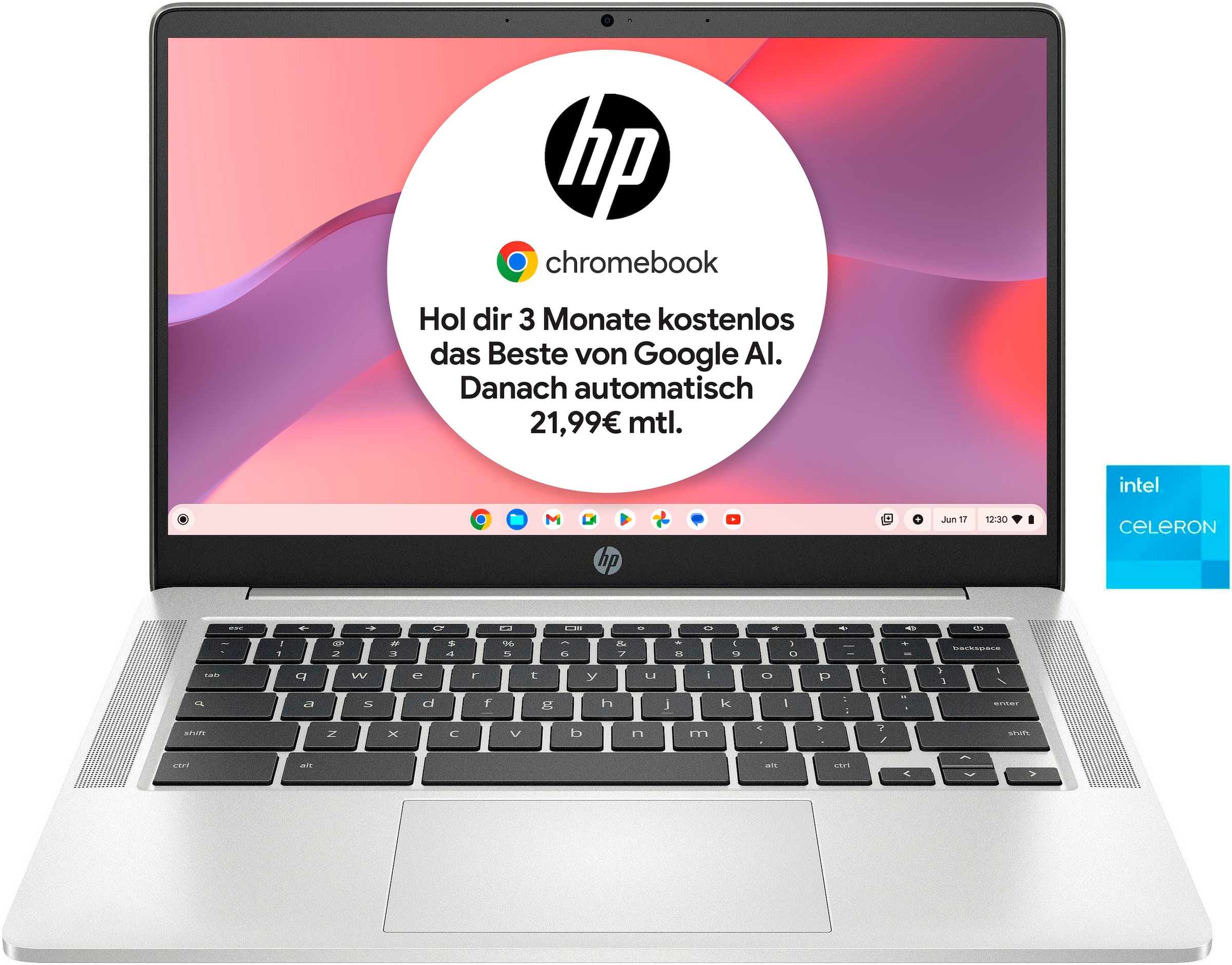 HP Chromebook »14a-na0221ng«, 35,6 cm, / 14 Zoll, Intel, Celeron, UHD Graphics 600, ChromeOS