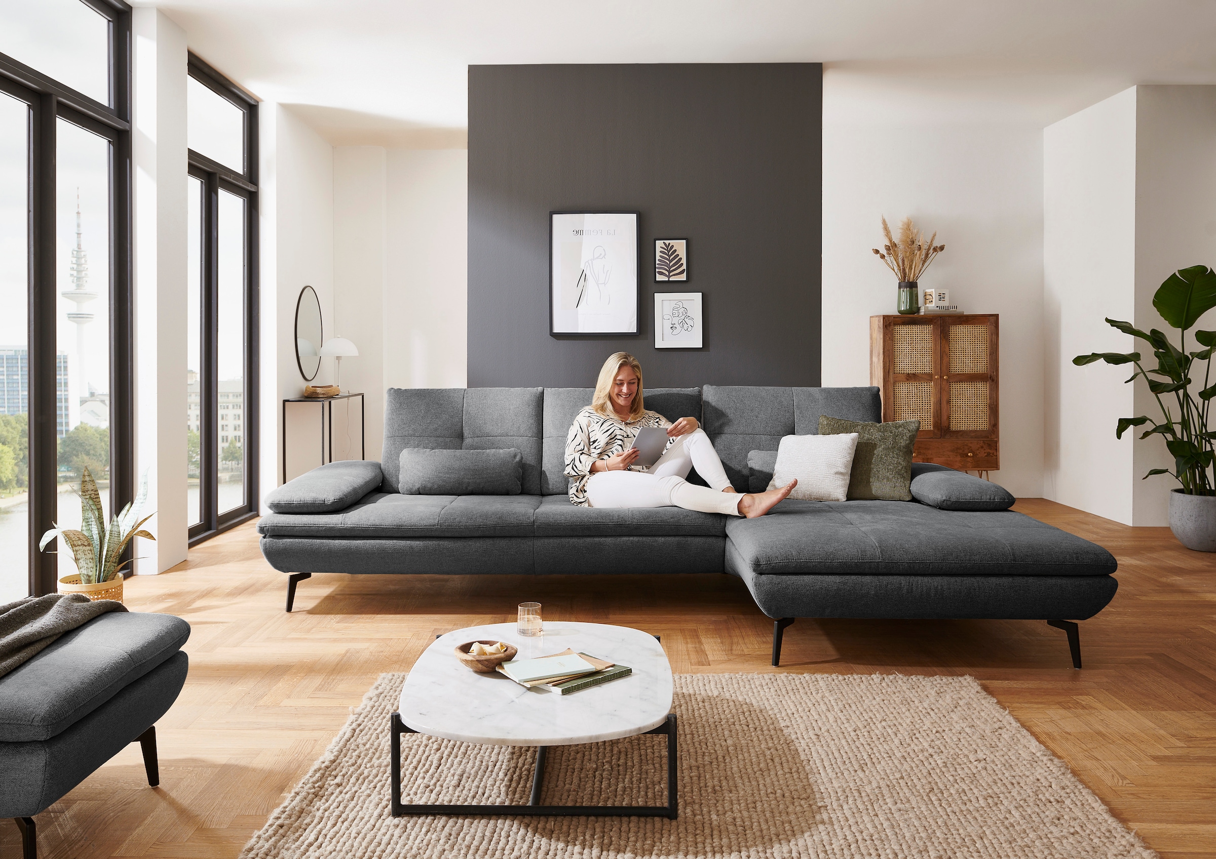 Die PlanBar Ecksofa »MP-IN23002 L-Form« wahlweise mit Armteil- und Sitztief günstig online kaufen