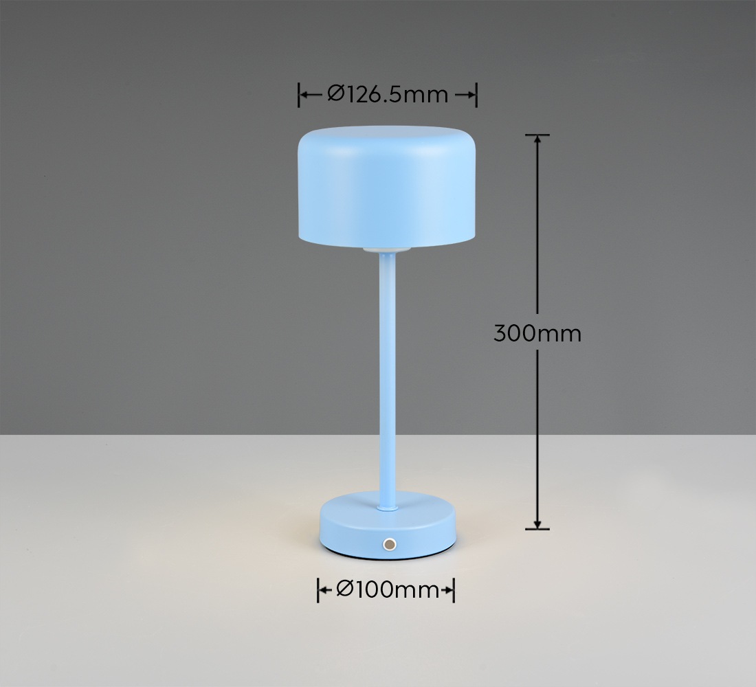 Lüttenhütt LED Tischleuchte »Abelke, Tischlampe Kinderzimmer mit USB-C Ladekabel, Touch-Sensor«, 1 flammig, Leuchtmittel LED-Board | LED fest integriert, dimmbar, Höhe 30cm, Kinder Lampe warmweiß Leselampe, Akkuleuchte, Akku