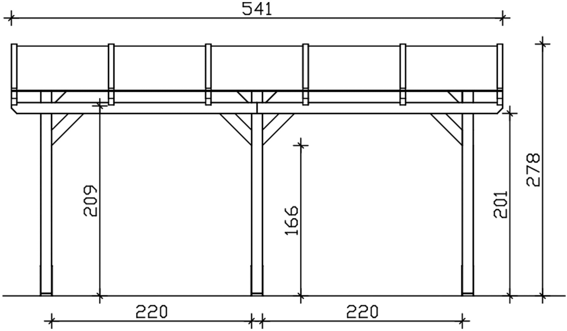 Skanholz Terrassendach »Siena«, Leimholz