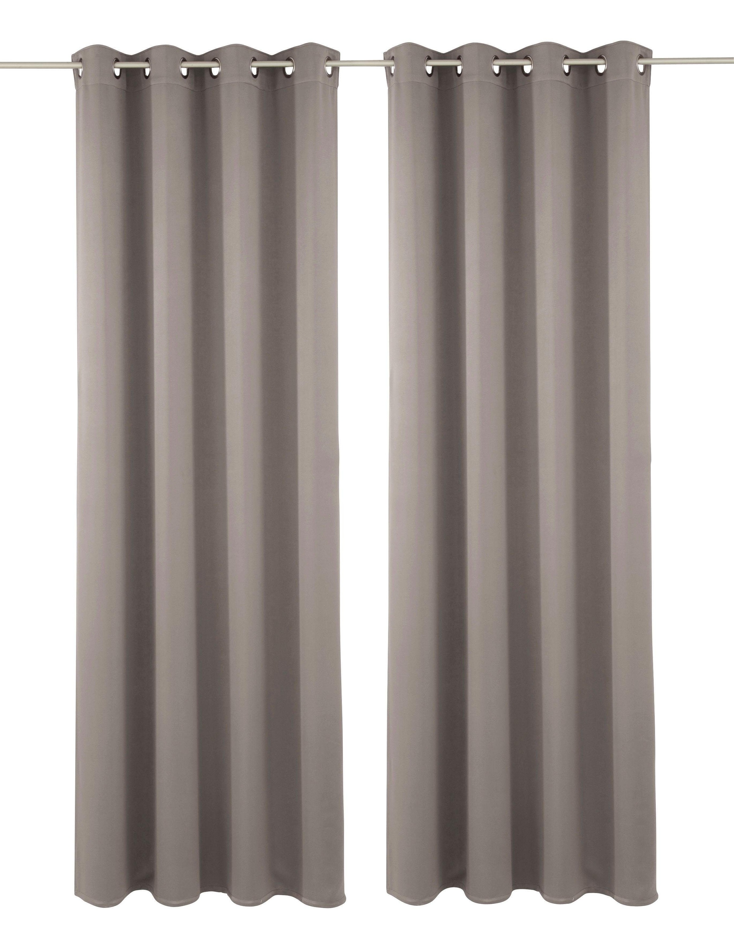 my home Verdunkelungsvorhang »Solana« Ösen 2 Stk. tlg. 2-er Set, Breite 140 günstig online kaufen