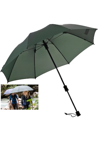 Stockregenschirm »Swing handsfree, olivgrün«, handfrei tragbar