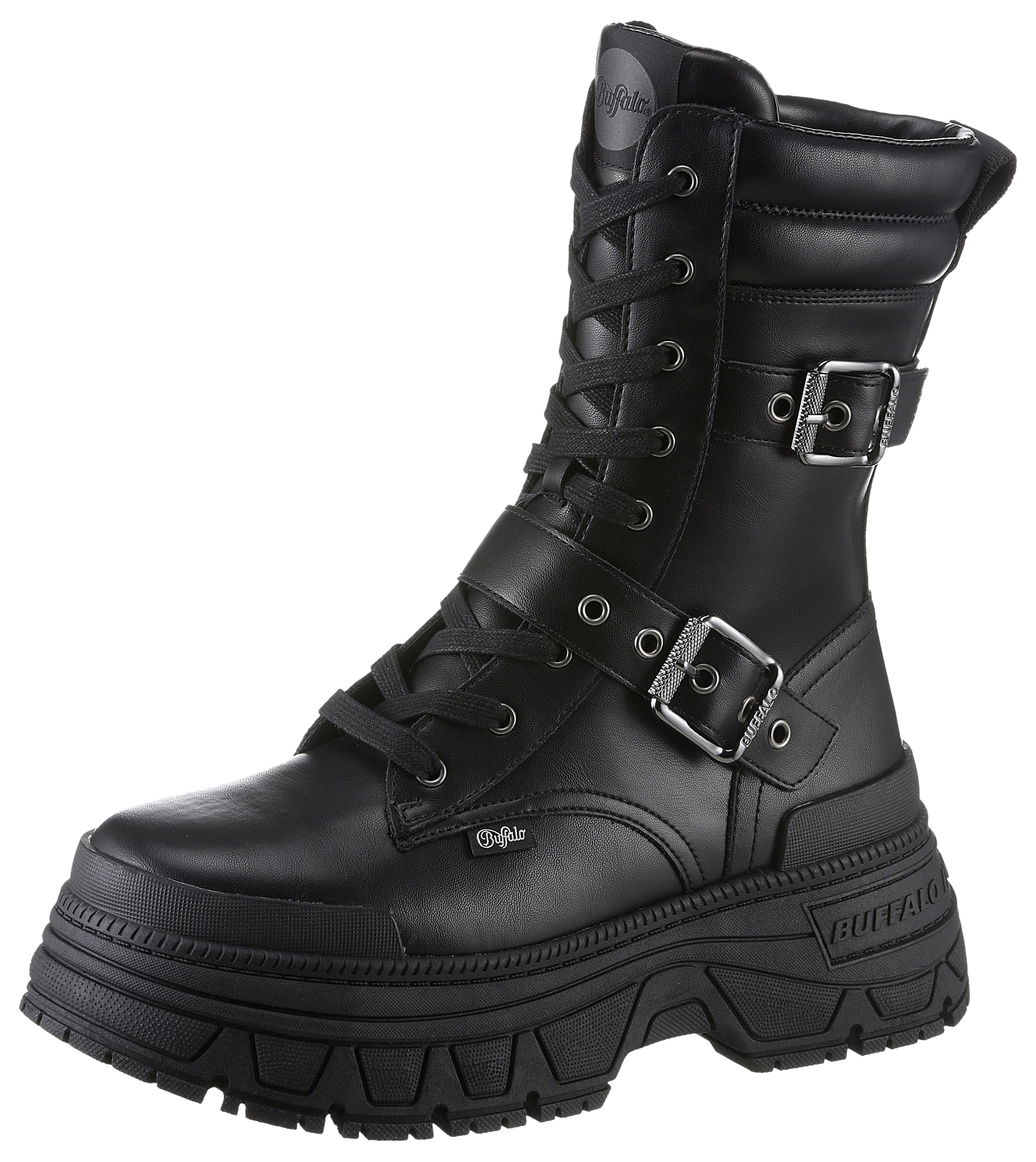 Bikerboots »FUSION LACE UP BIKER«, Schnürboots, Stiefelette, mit chunky-Laufsohle