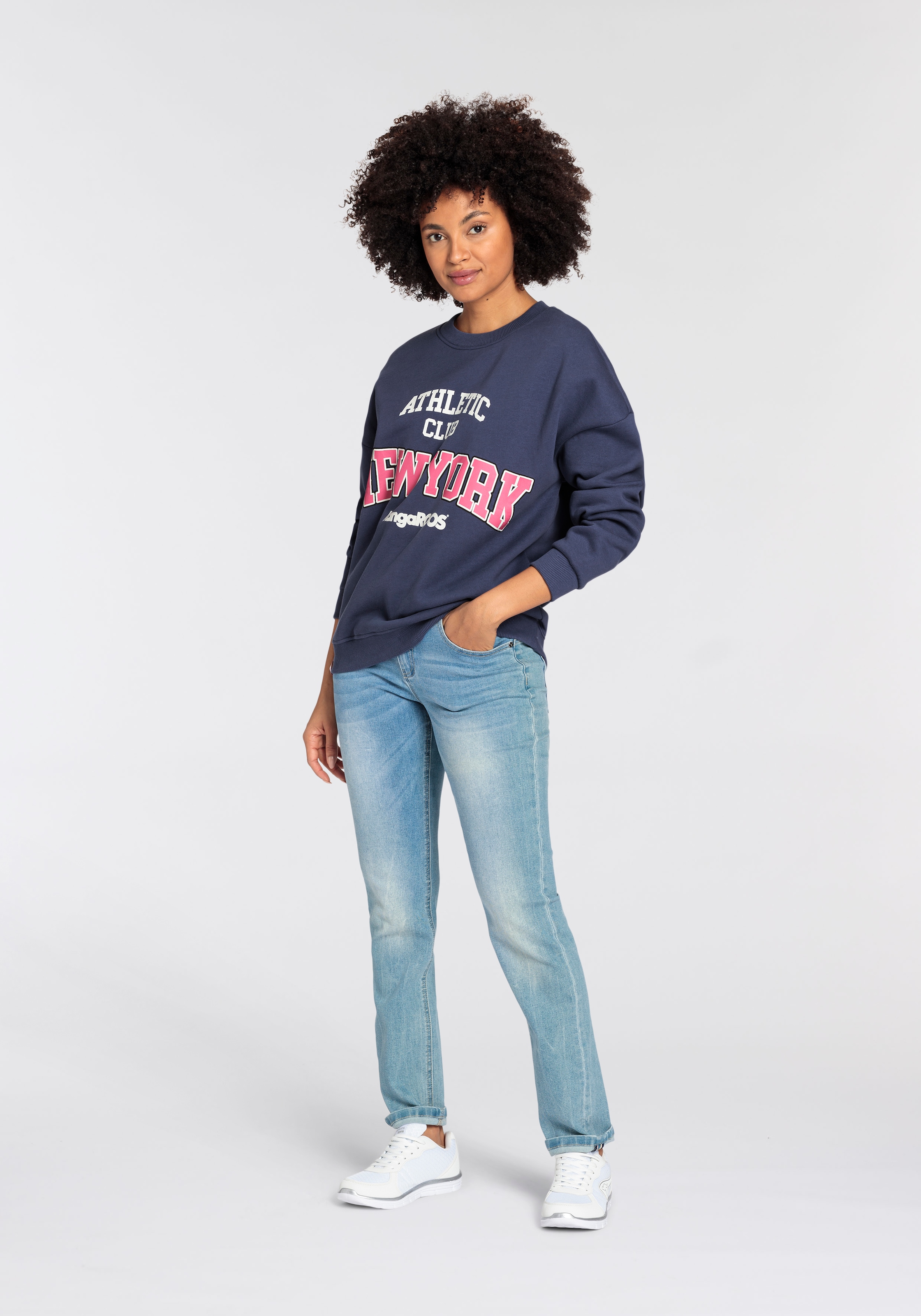- KangaROOS großem Sweatshirt, im College-Style online Logodruck NEUE KOLLEKTION mit bestellen