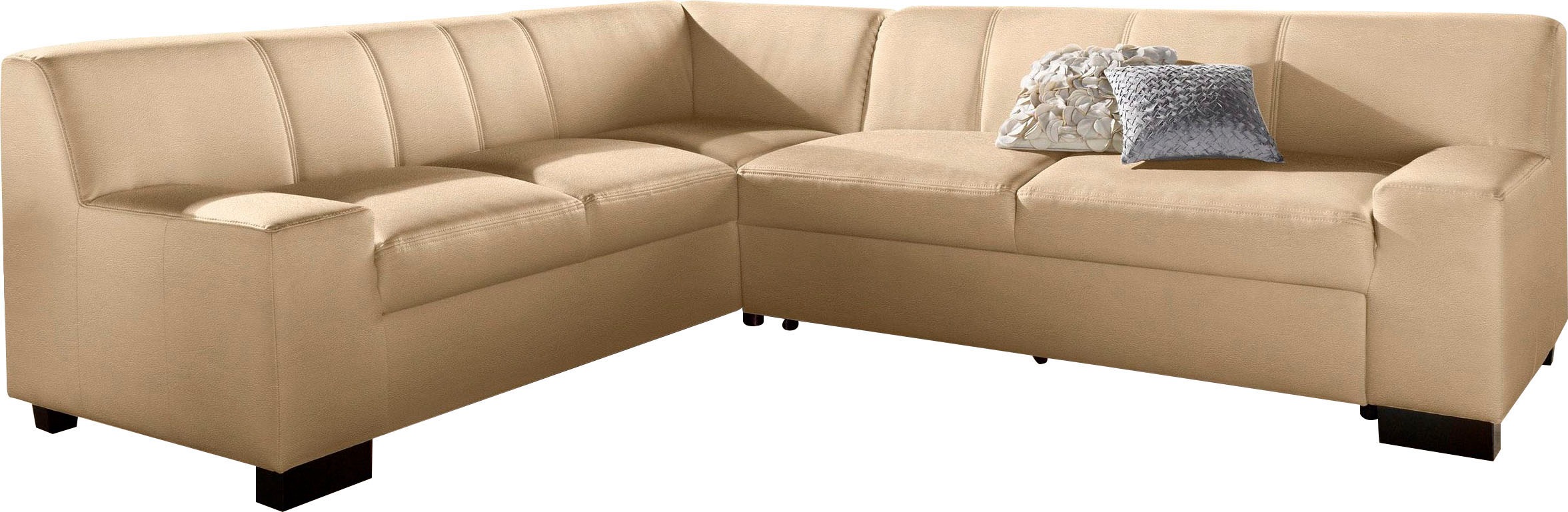 DOMO collection Ecksofa »Norma Top, elegant und modern, flache Armlehnen, L günstig online kaufen