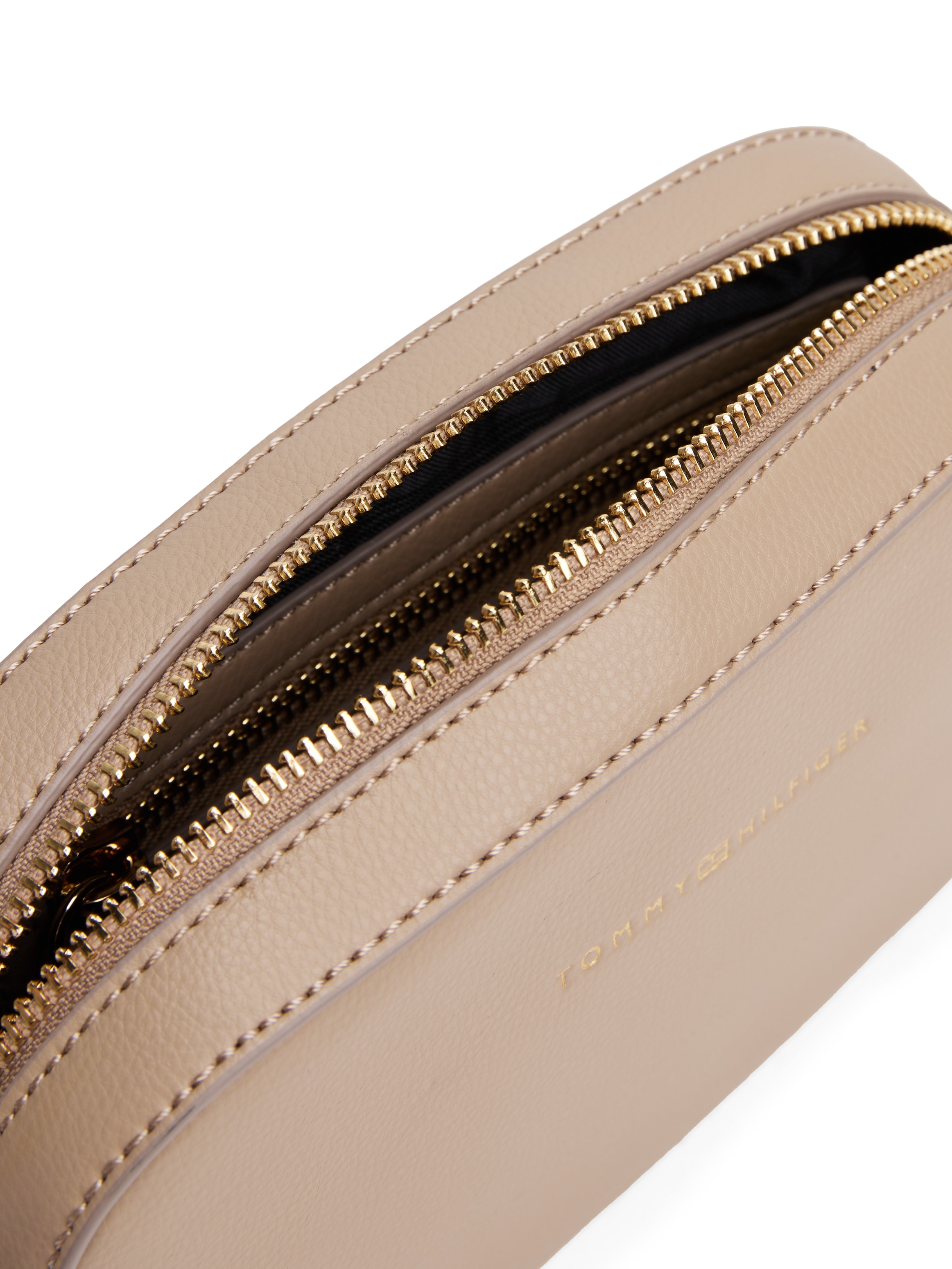 Tommy Hilfiger Umhängetasche »TH LOGOTAPE CAMERA BAG«, Damen Schultertasche, Minibag mit Logo-Schriftzug auf Umhängeriemen