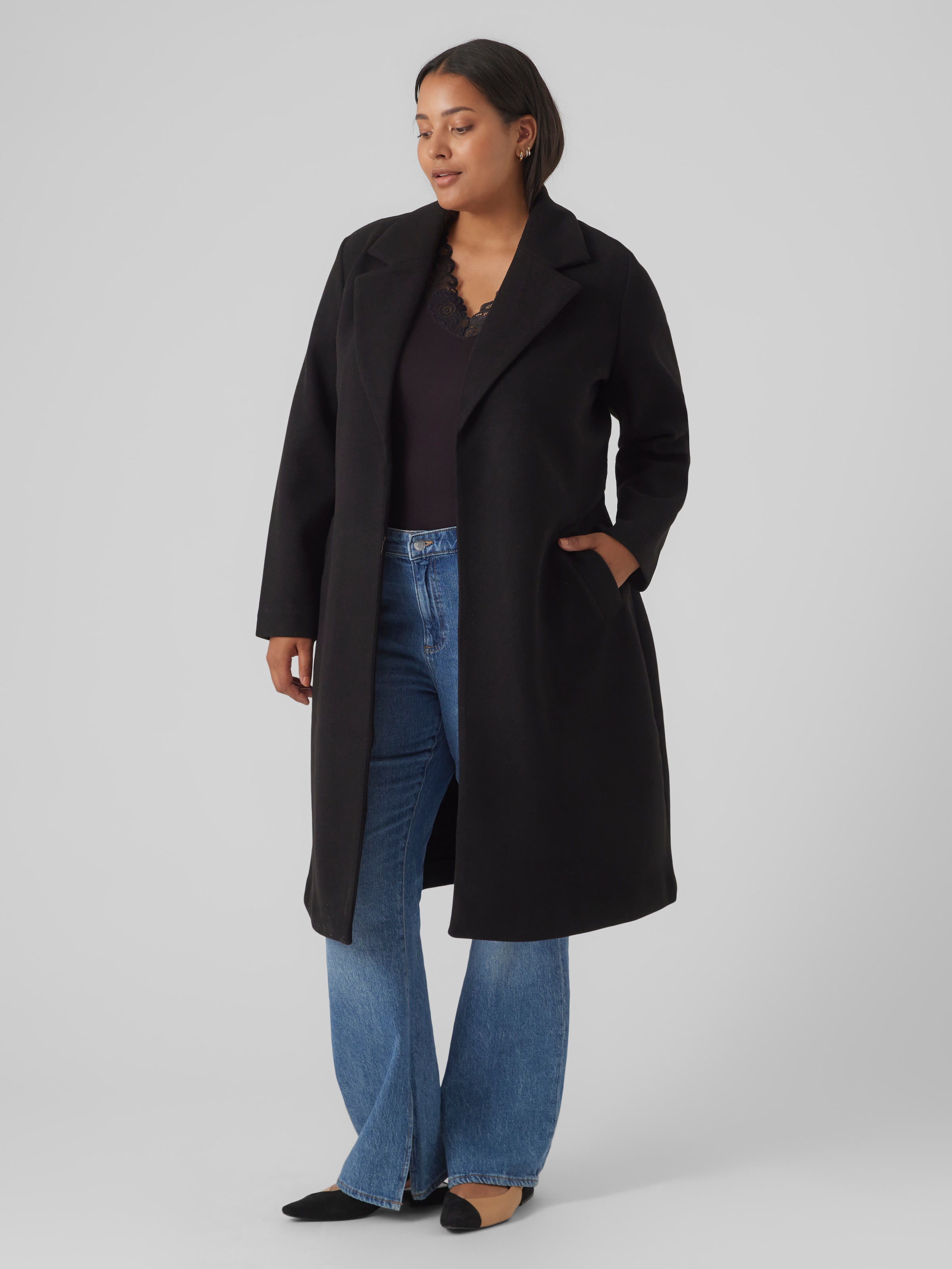 Vero Moda Curve Langmantel »VMCFORTUNEAYA LONG COAT GA CUR NOOS«