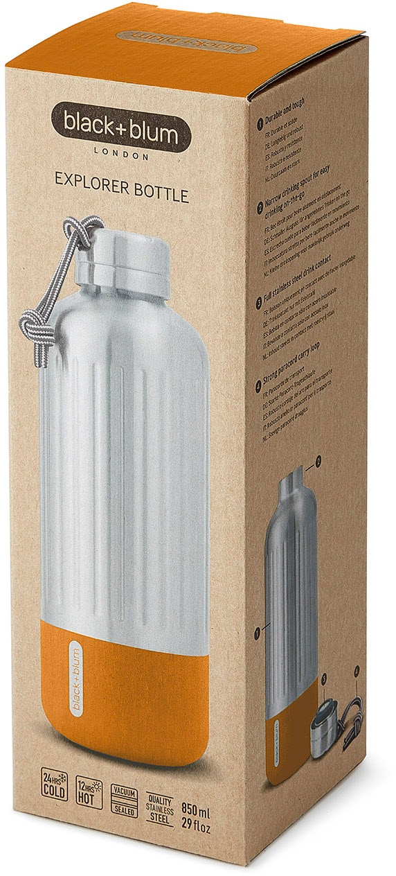 black+blum Isolierflasche »Explorer«, (1 tlg.), Edelstahl, 850 ml