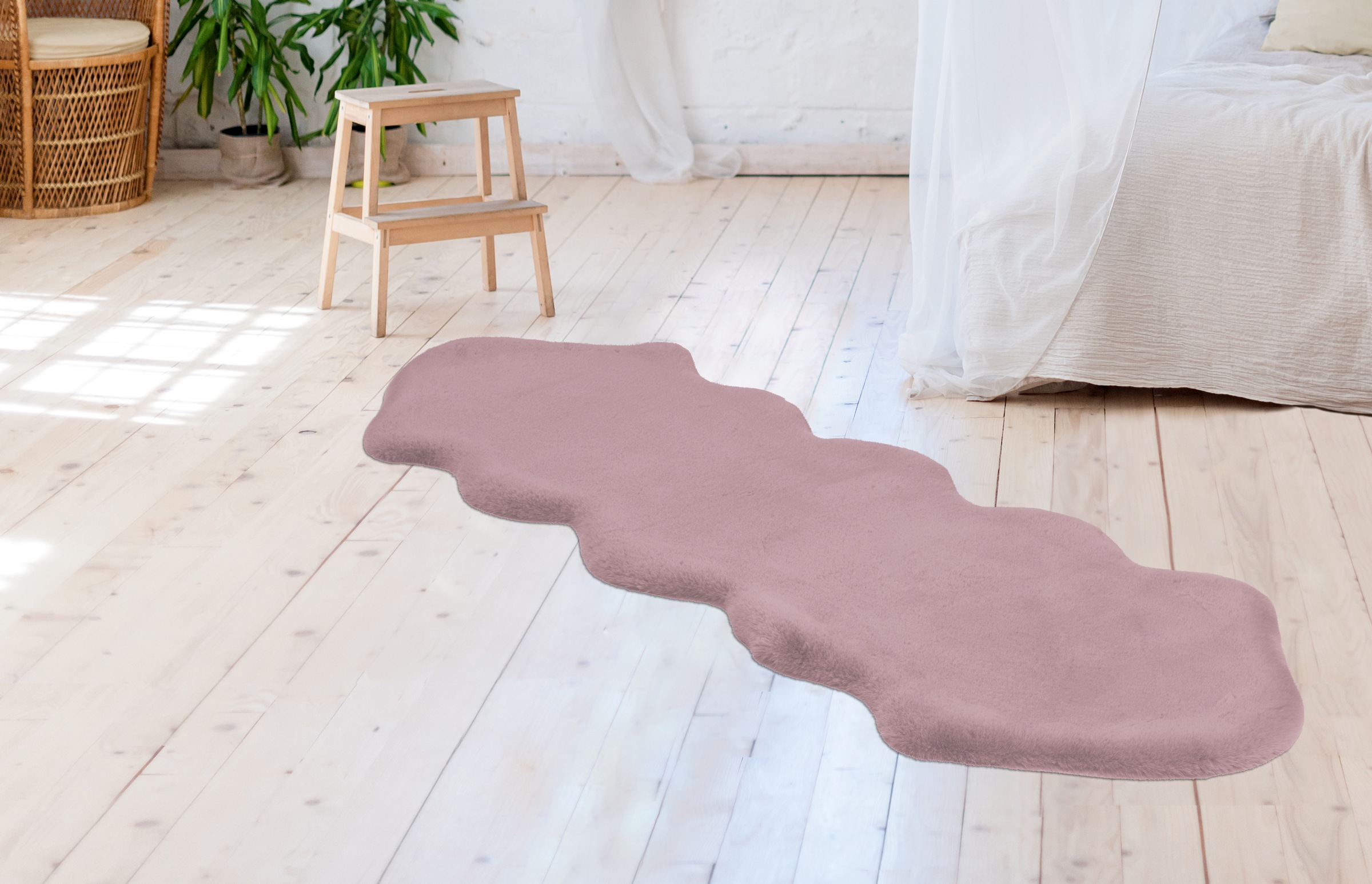 Arte Espina Fellteppich »Rabbit 300«, fellförmig, 35 mm Höhe, Kunstfell, Ka günstig online kaufen