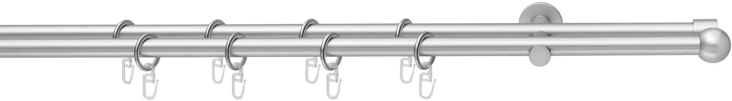 Good Life Gardinenstange »BOLA« Ø 16 mm 2 läufig-läufig Fixmaß mit Ringen günstig online kaufen