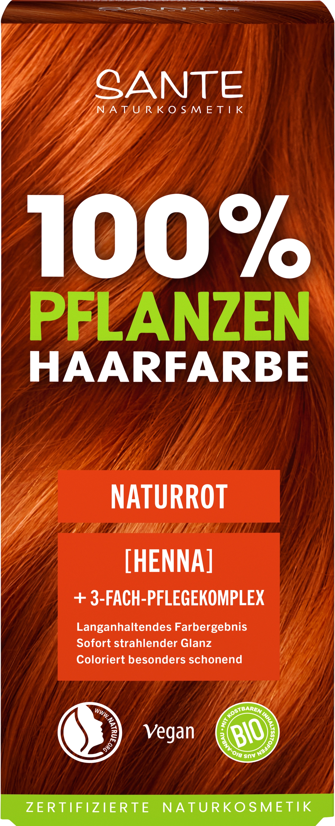 SANTE Coloration »PFLANZENHAARFARBE« mit Pflanzenpigmenten, permanente Colorierung, vegan