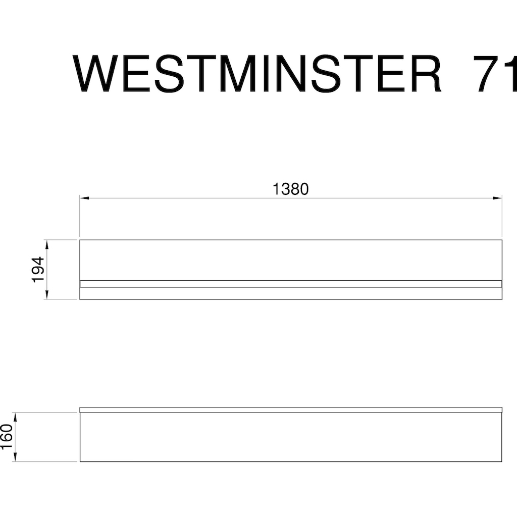 Home affaire Wandregal »Westminster«, im romantischen Landhausstil