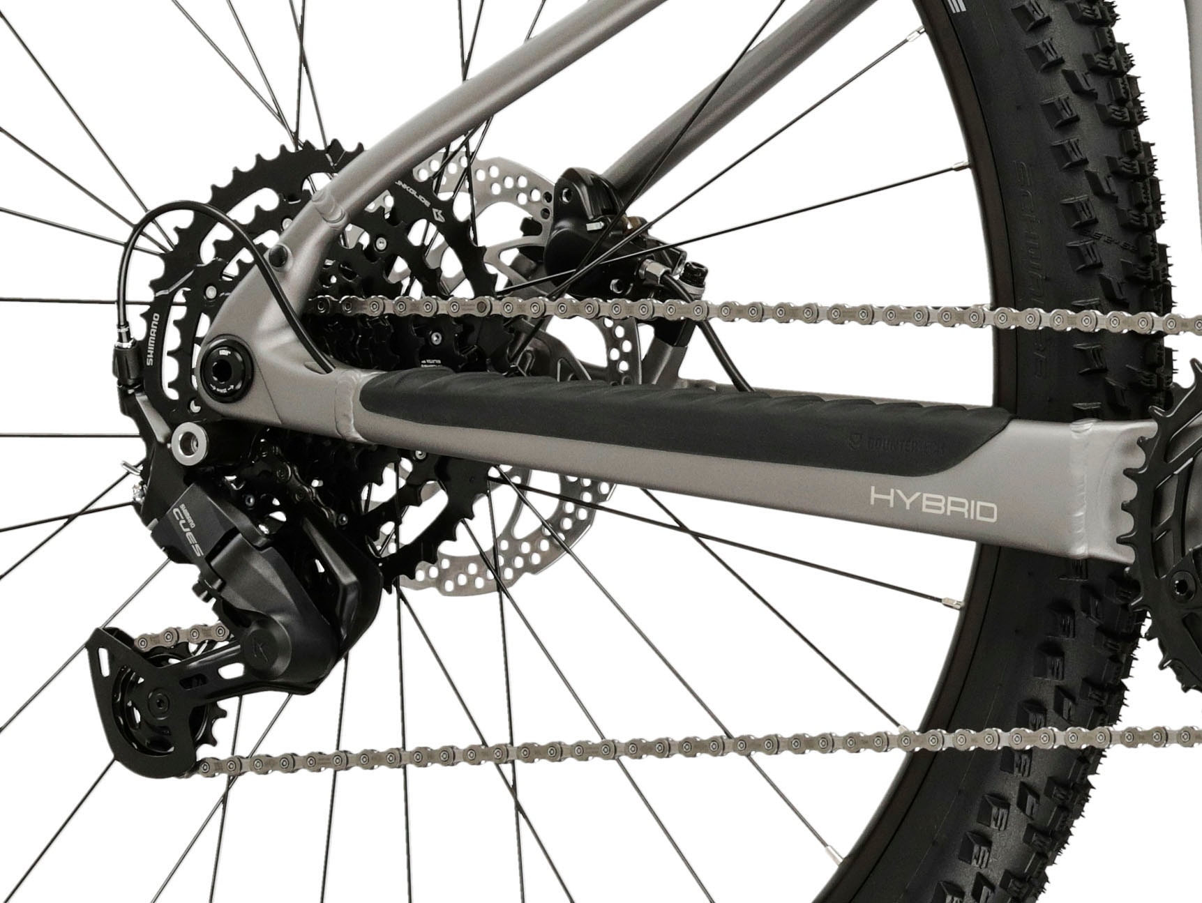 Kross »Influx Hybrid 2.0 16,7Ah / 600 Wh 29 Zoll silber 9 Gänge 2026« 9 Gang Shimano CUES U4000 Schaltwerk Kettenschaltung Mittelmotor 250 W BOSCH PERFORMANCE LINE PX Mittelmotor