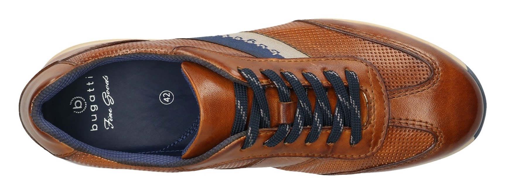 bugatti Sneaker  , Businessschuh, Halbschuh, Schnürschuh mit Kontrast-Streifen