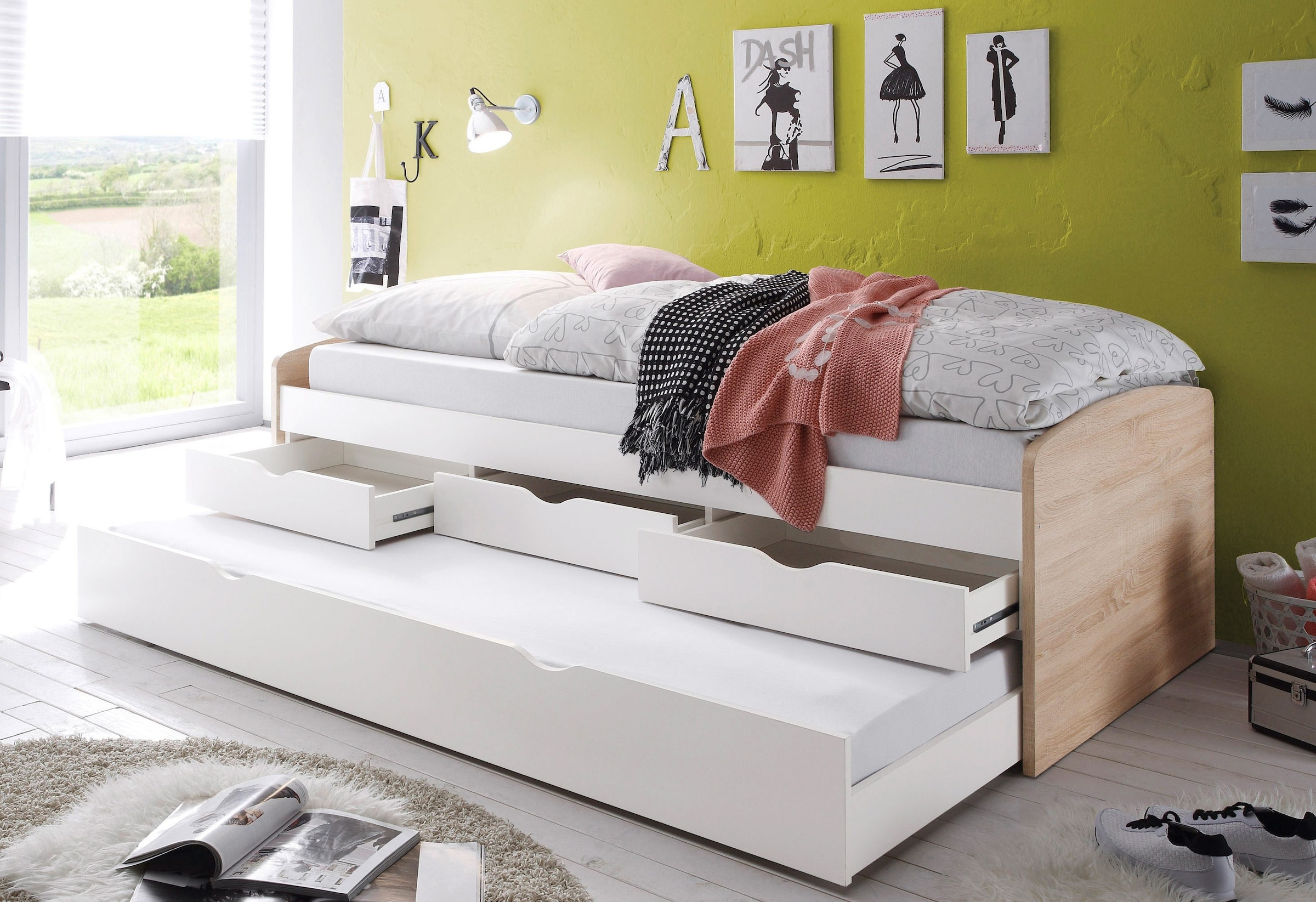 Begabino Funktionsbett, mit 2. Schlafgelegenheit