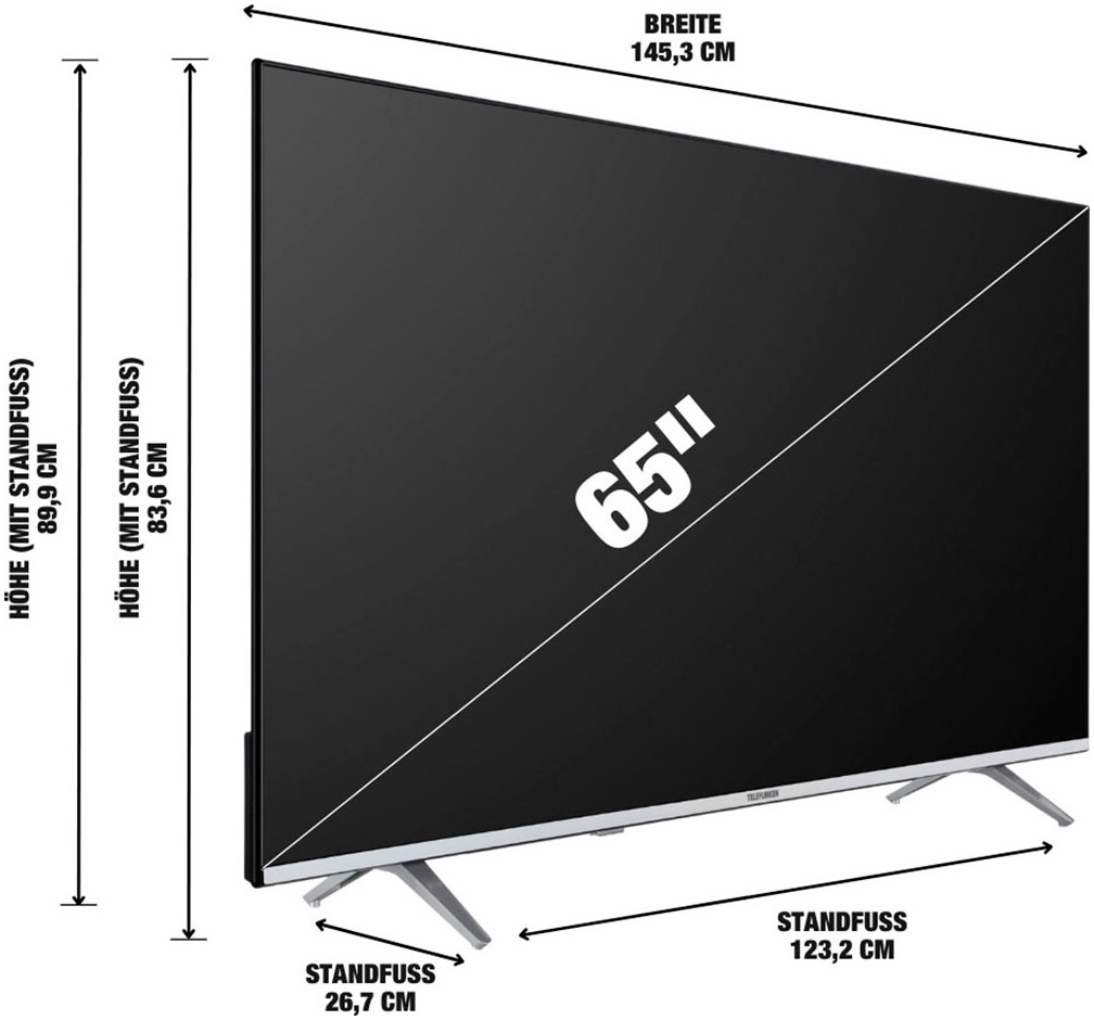 Telefunken LED-Fernseher »D65U875M8CW«, 4K Ultra HD, Smart-TV