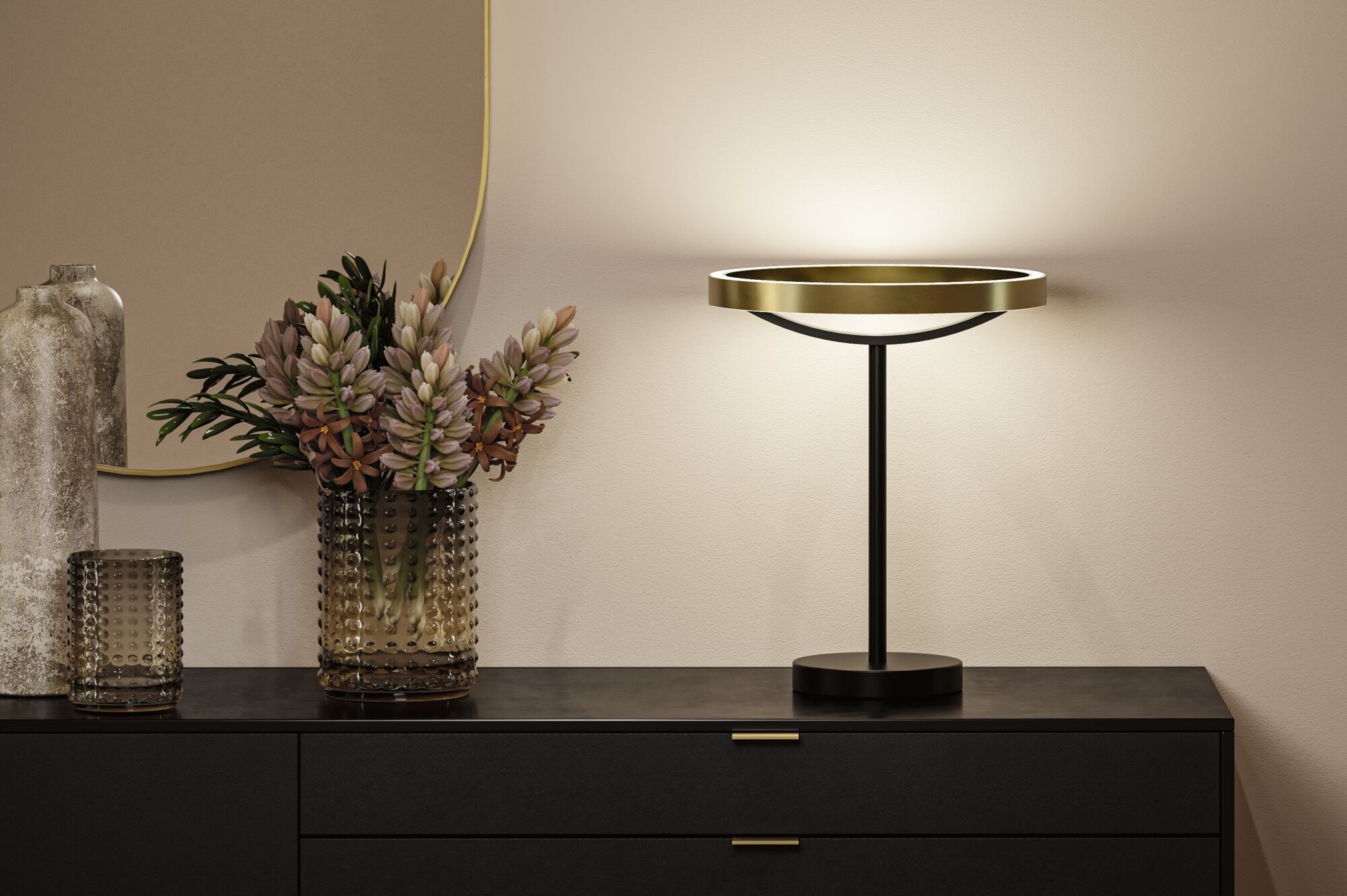 Paulmann LED Tischleuchte »Melira LED 10W Gold /Schwarz 230V Metall« LED-Modul 1 Stk. 3StepDim