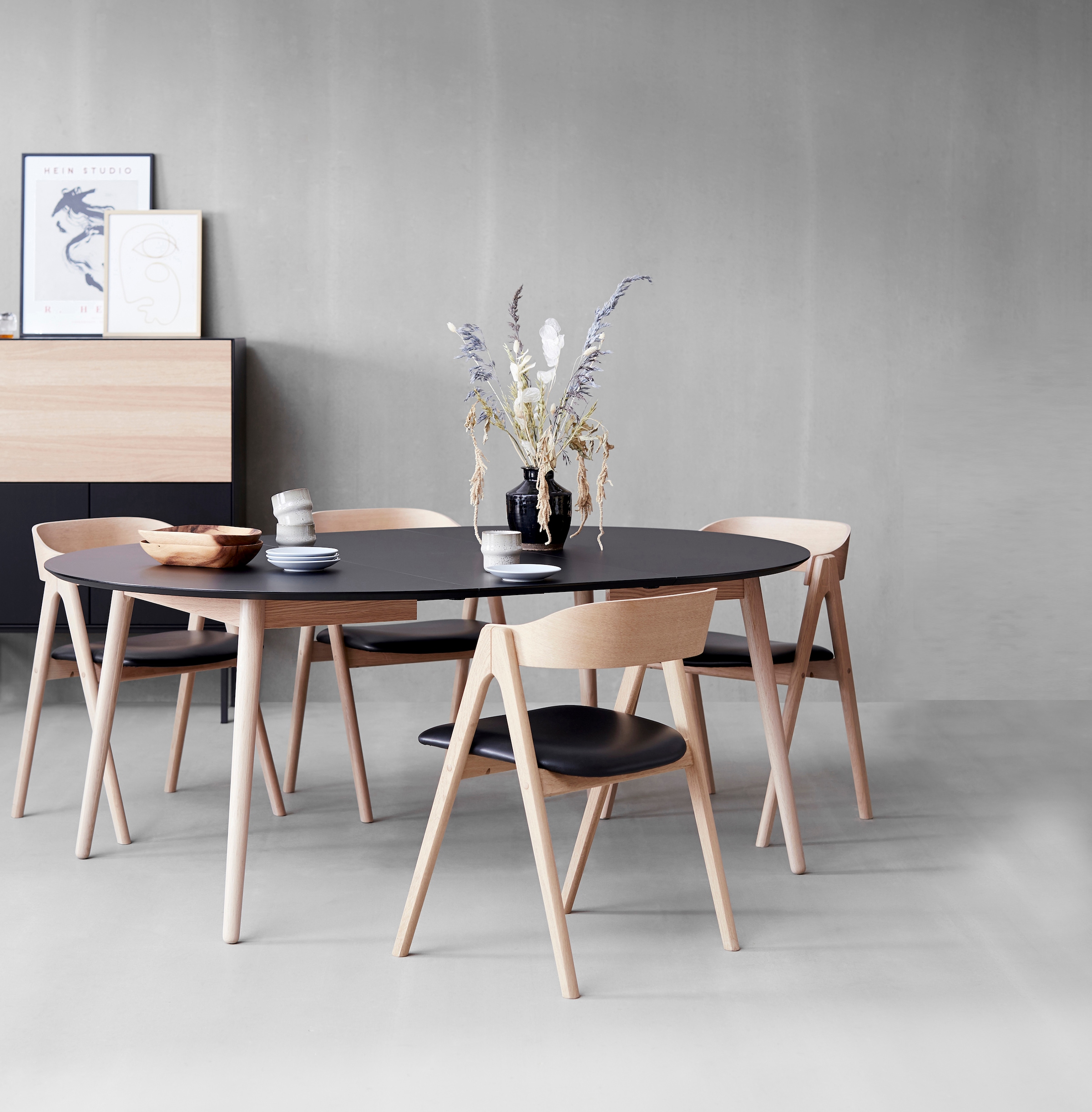 2. Bild von Hammel Furniture Esstisch »Meza by Hammel«, Ø135(231) cm, runde Tischplatte aus MDF/Laminat, Massivholzgestell