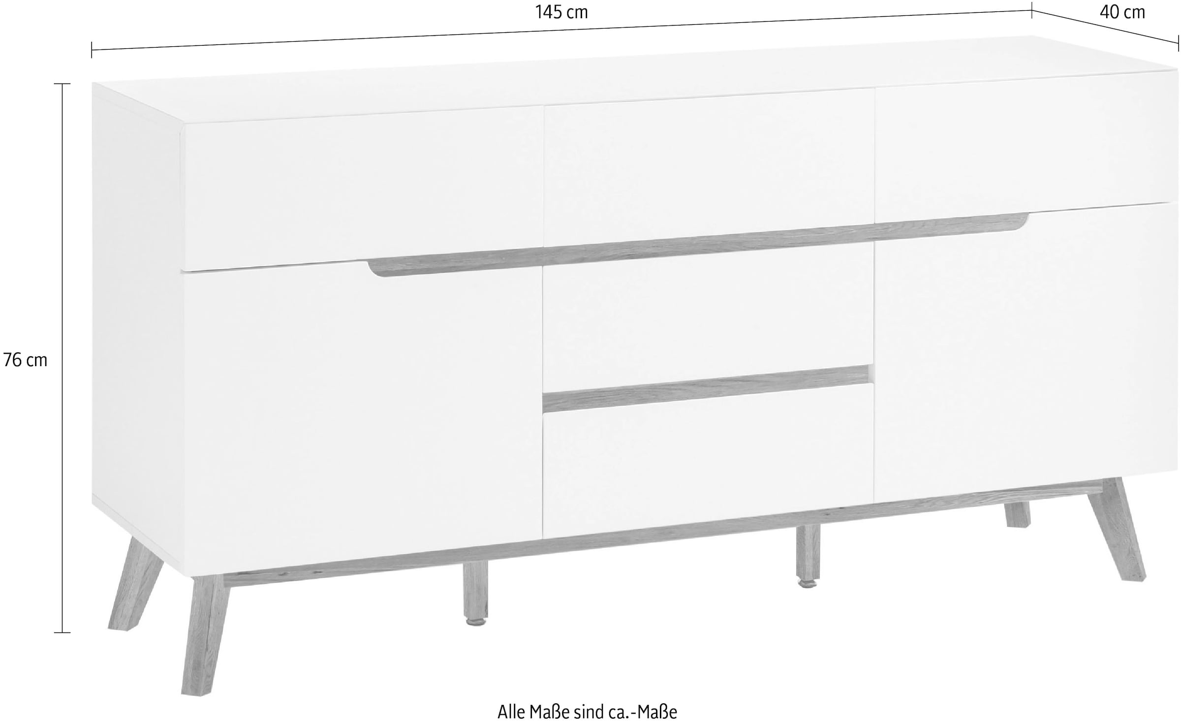 MCA furniture Sideboard »Cervo«, Breite ca. 145 cm