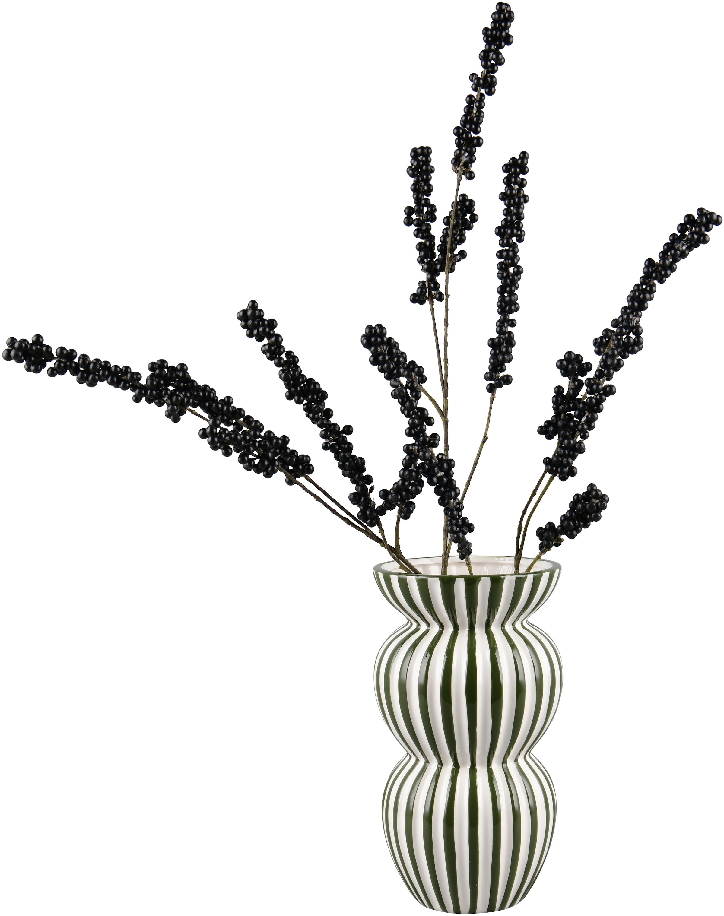 MIRRORS AND MORE Dekovase »SAVANNA« Dekovase mit Streifen günstig online kaufen
