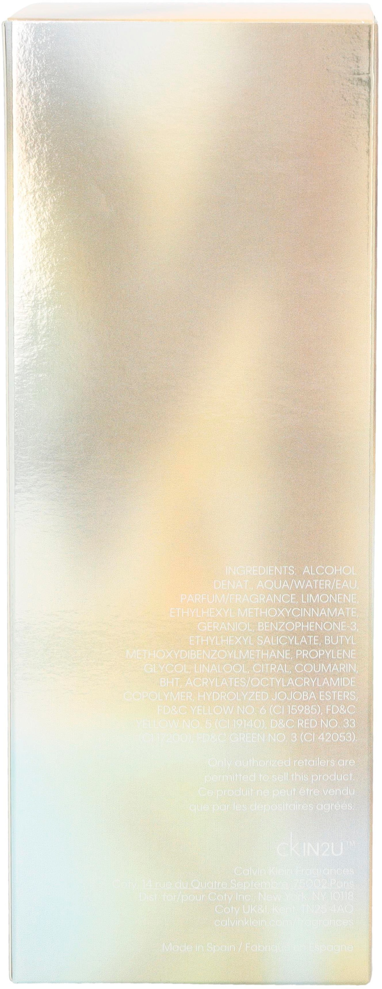 Calvin Klein Eau de Toilette »ck IN2U For Her«, mit orientalischer Durftnote