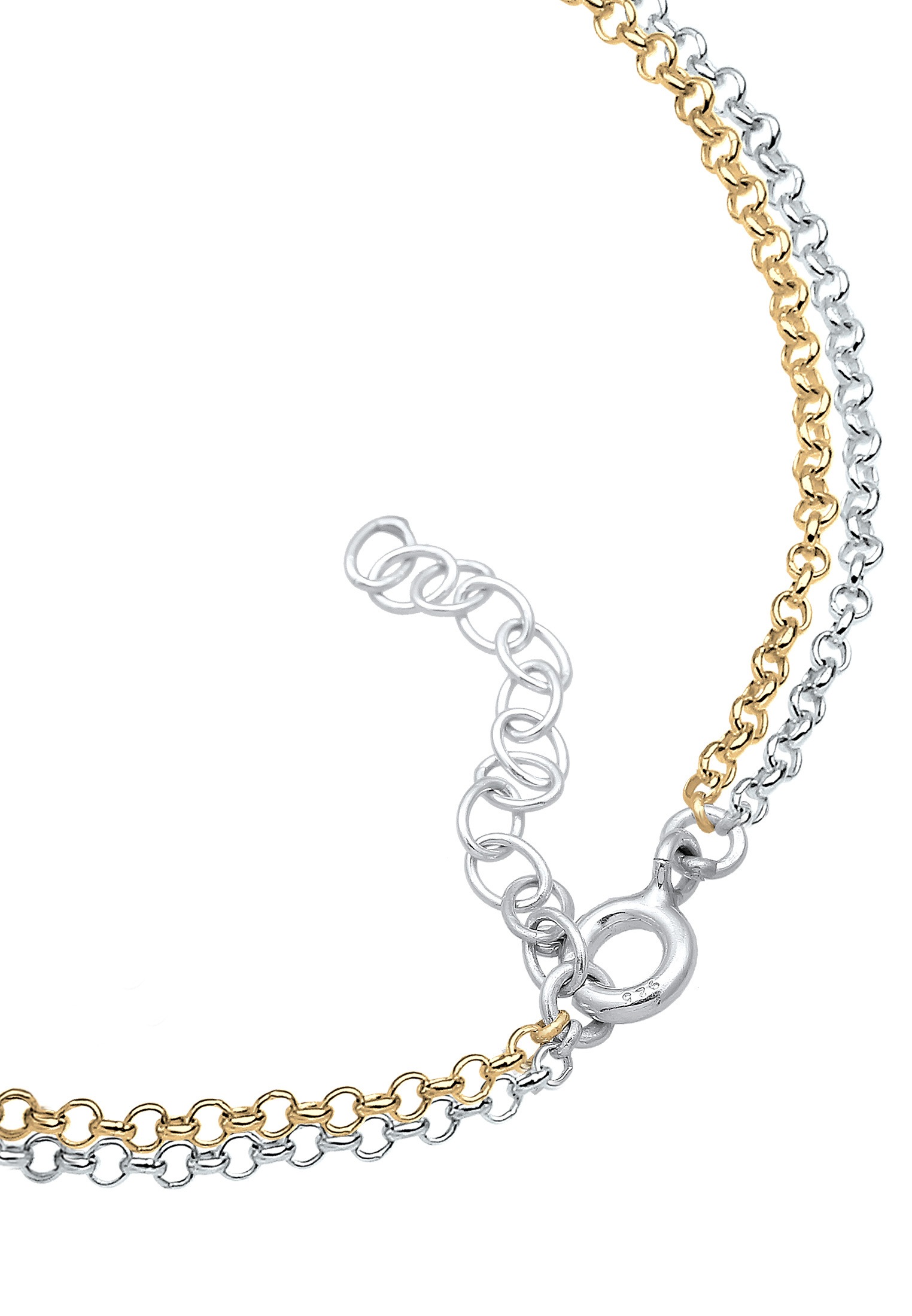 Elli Armband »Stern Astro Layer Bi-Color 925 Sterling Silber vergoldet«