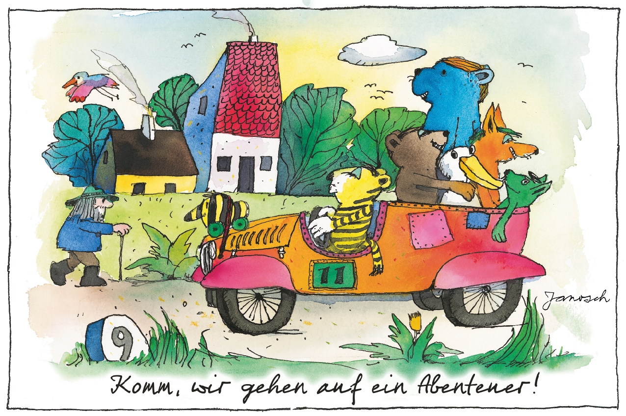 LuckyLinde Wanddekoobjekt »Der kleine Tiger und der kleine Bär - Abenteuer« Exklusive JANOSCH Kindermotive, Stahlschild