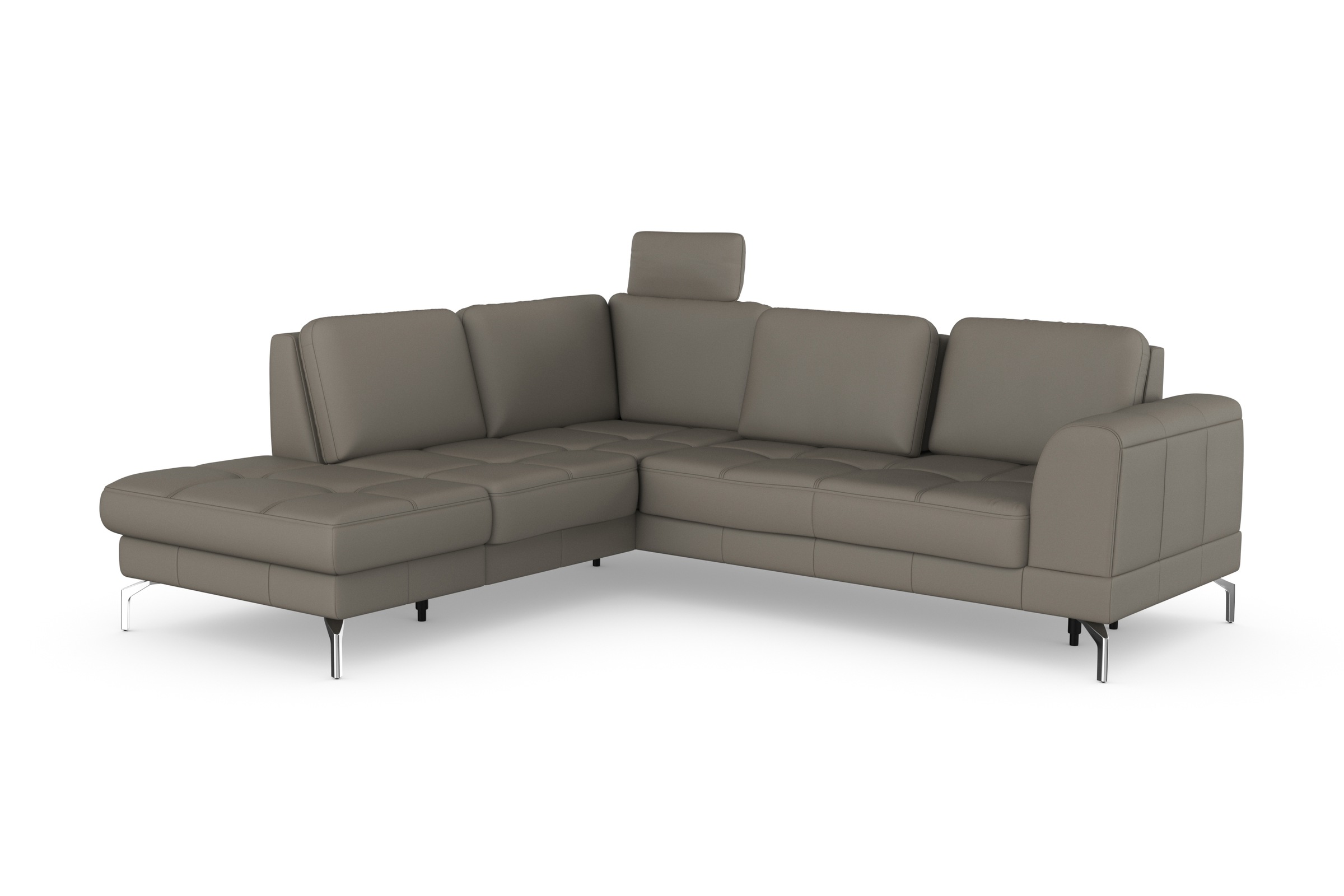 sit&more Ecksofa »Bendigo L-Form«, inklusive Sitztiefenverstellung, Bodenfreiheit 15 cm, in 2 Fußfarben