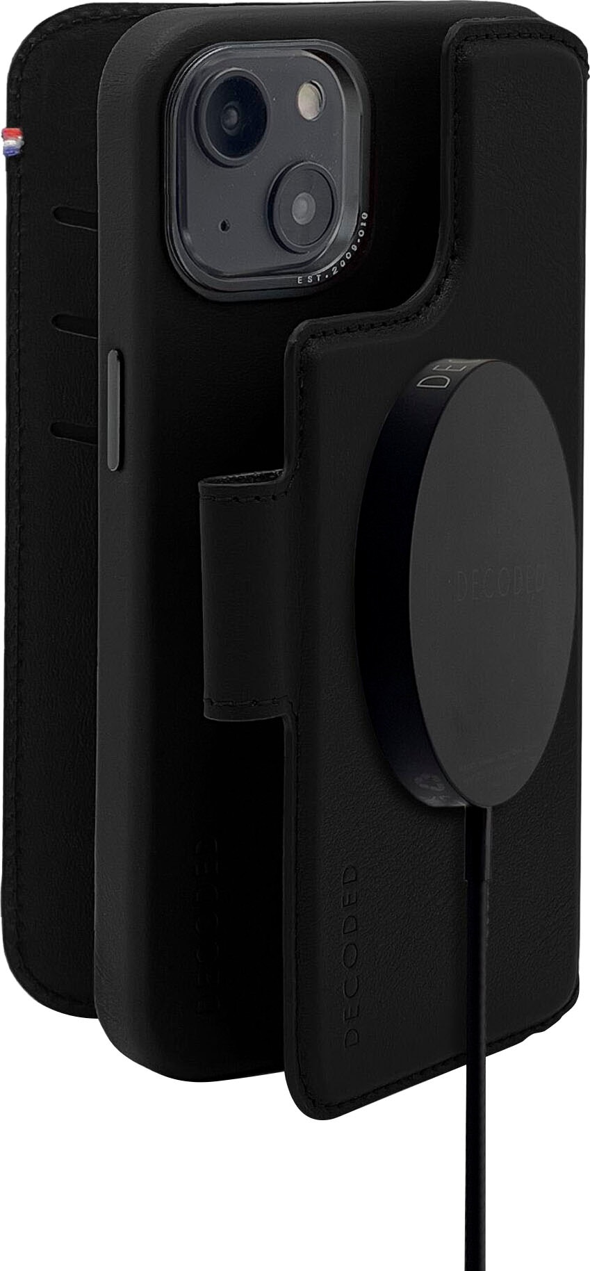 DECODED Smartphone-Hülle »Leather MagSafe Modu Wallet iPhone 14 Plus«, iPhone 14 Plus, 17,02 cm (6,7 Zoll)