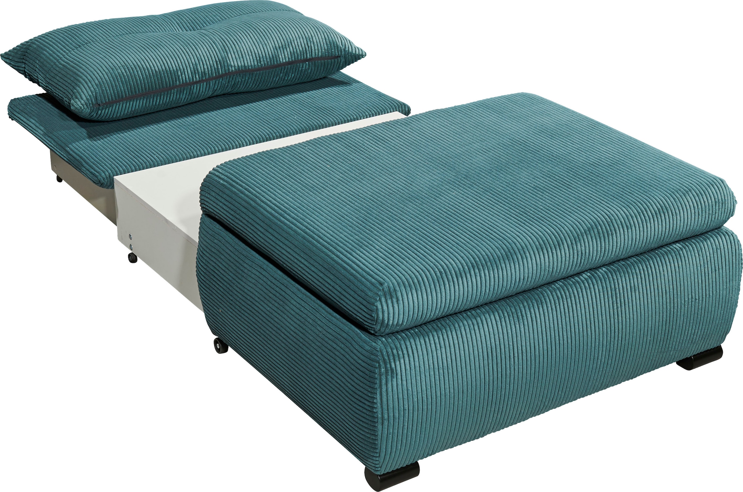 ED EXCITING DESIGN Schlafsofa »Charlie«, Schlafsessel mit Bettkasten & 1 Rückenkissen