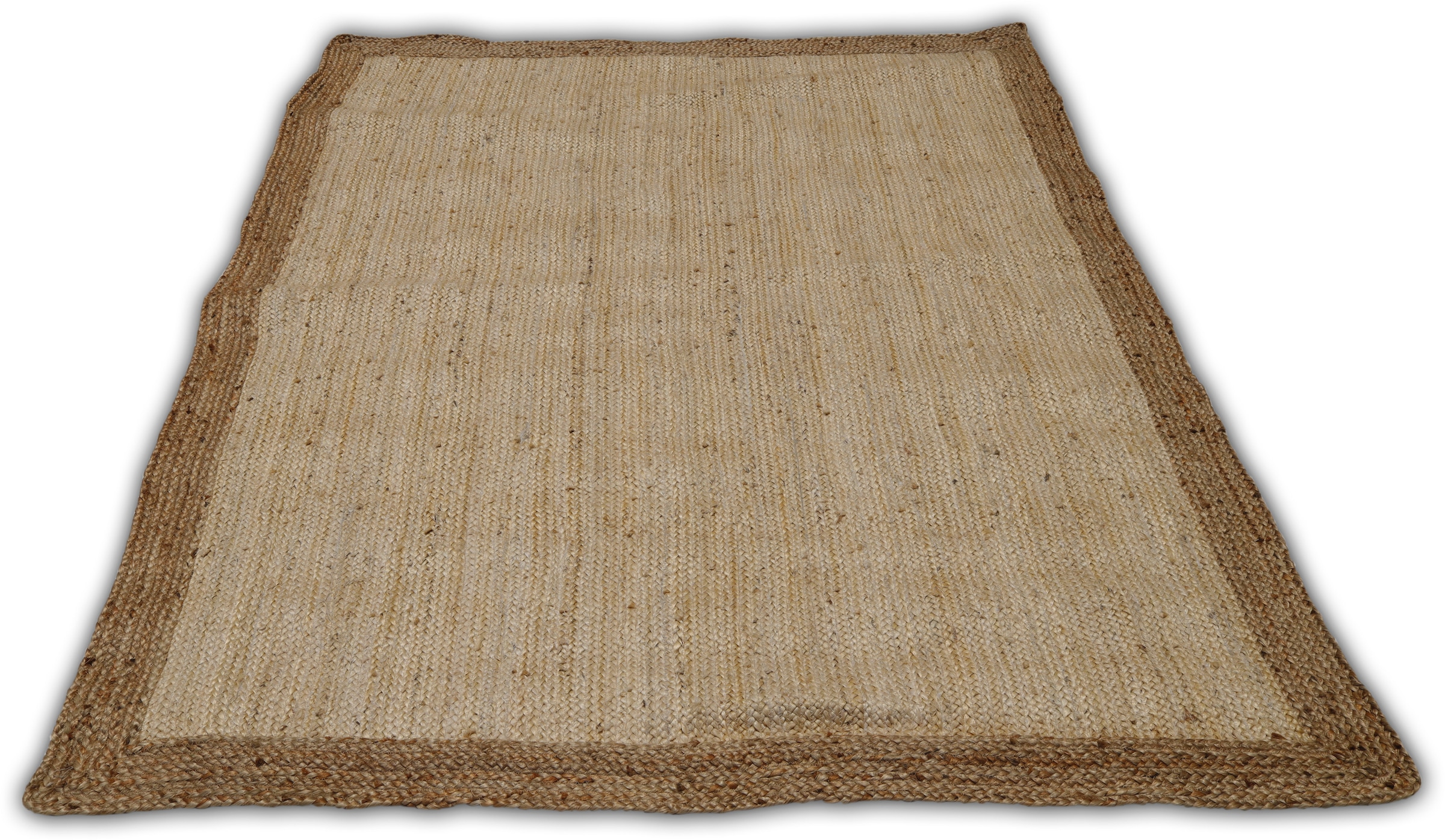 andas rechteckig, Naturprodukt Teppich bestellen Bordüre und Geflochtener Teppich, »Nishay«, bequem Jute, aus schnell 100%