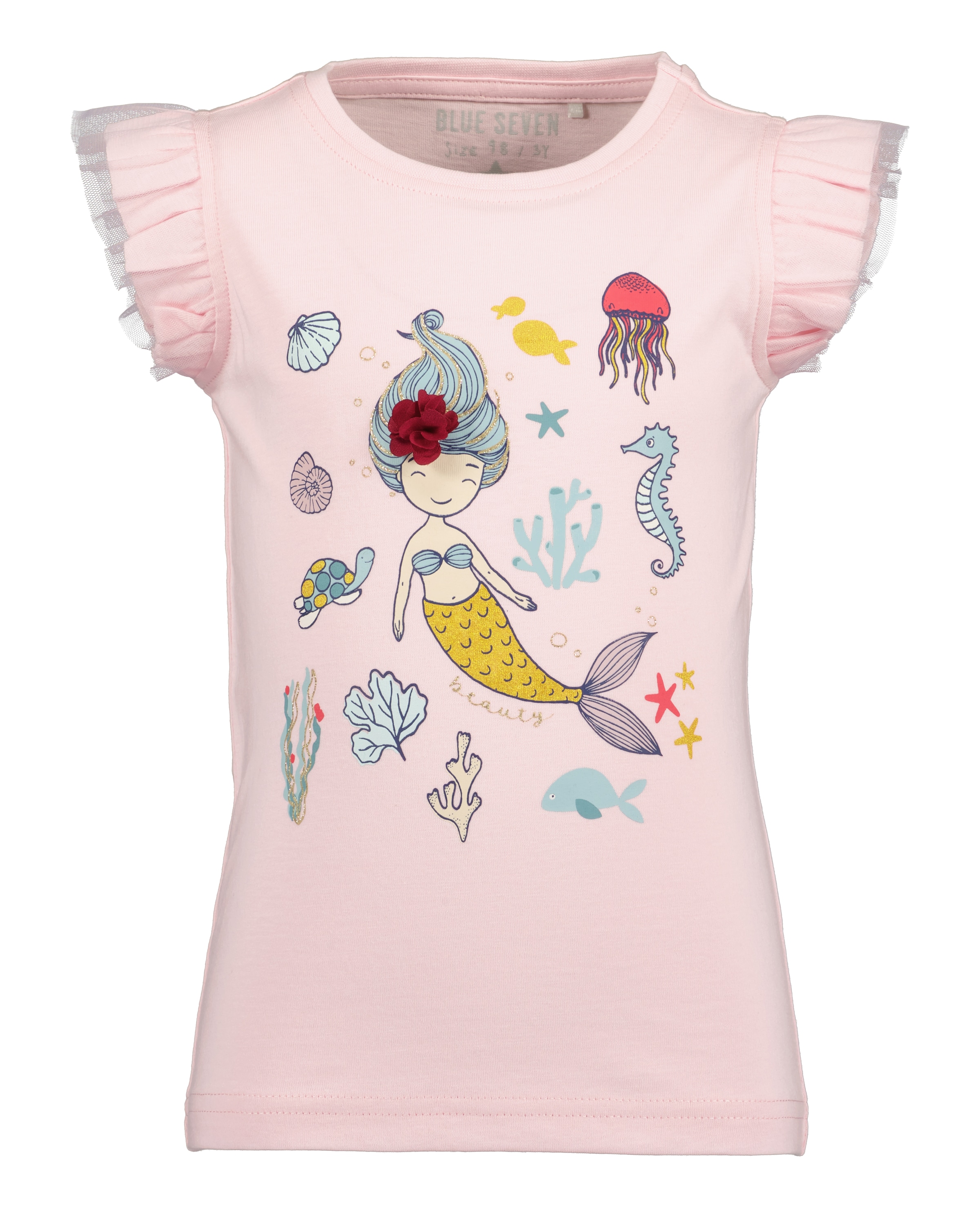 Blue Seven T-Shirt, (Packung, 2 tlg.), mit maritimen Frontmotiven mit Glitzerdetails