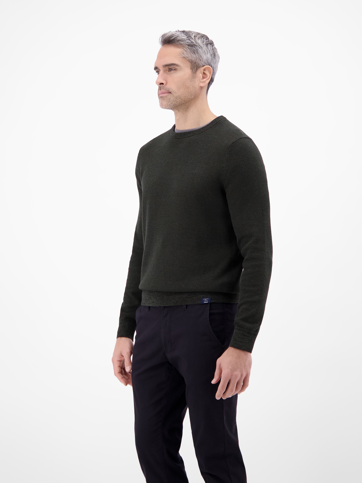 LERROS Strickpullover »Herren Strickpullover in Twist-Struktur« Rundhalsausschnitt, weicher Stoff, langärmlig, normale Passform