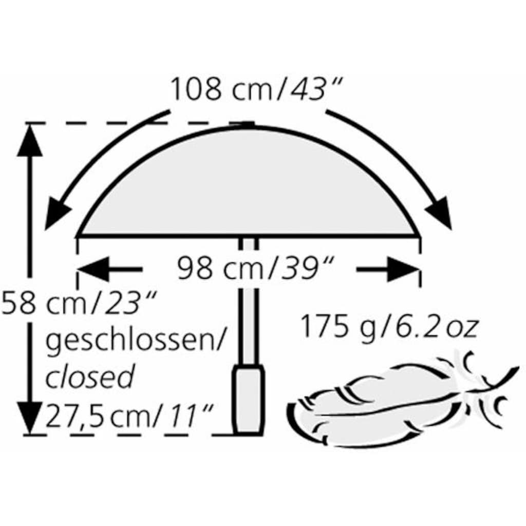 EuroSCHIRM® Taschenregenschirm »light trek® ultra, marine«, extra leicht