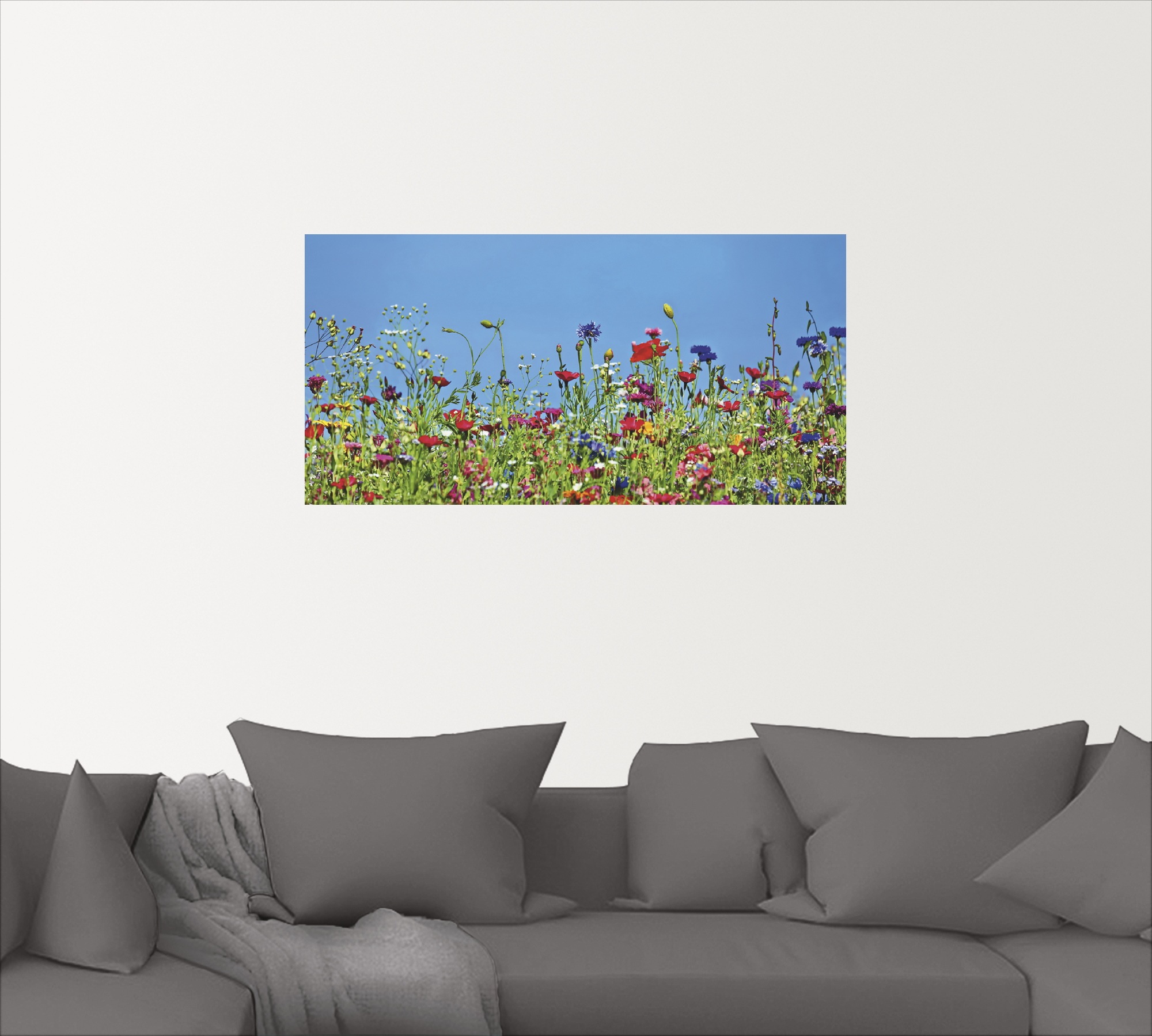Artland Wandbild »Blumenwiese II«, Blumenwiese, (1 St.), als Leinwandbild, Wandaufkleber in verschied. Größen