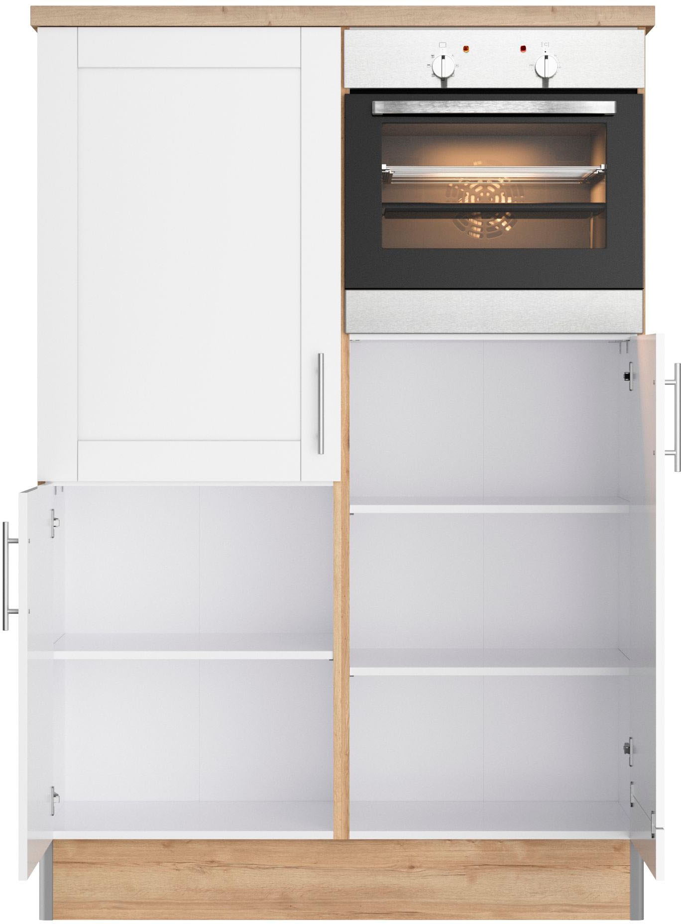 KOCHSTATION Küche »KS-Ahus, Hochschrankmodul«, Breite 120 cm,wahlweise mit E-Geräten,Soft-Close-Funktion
