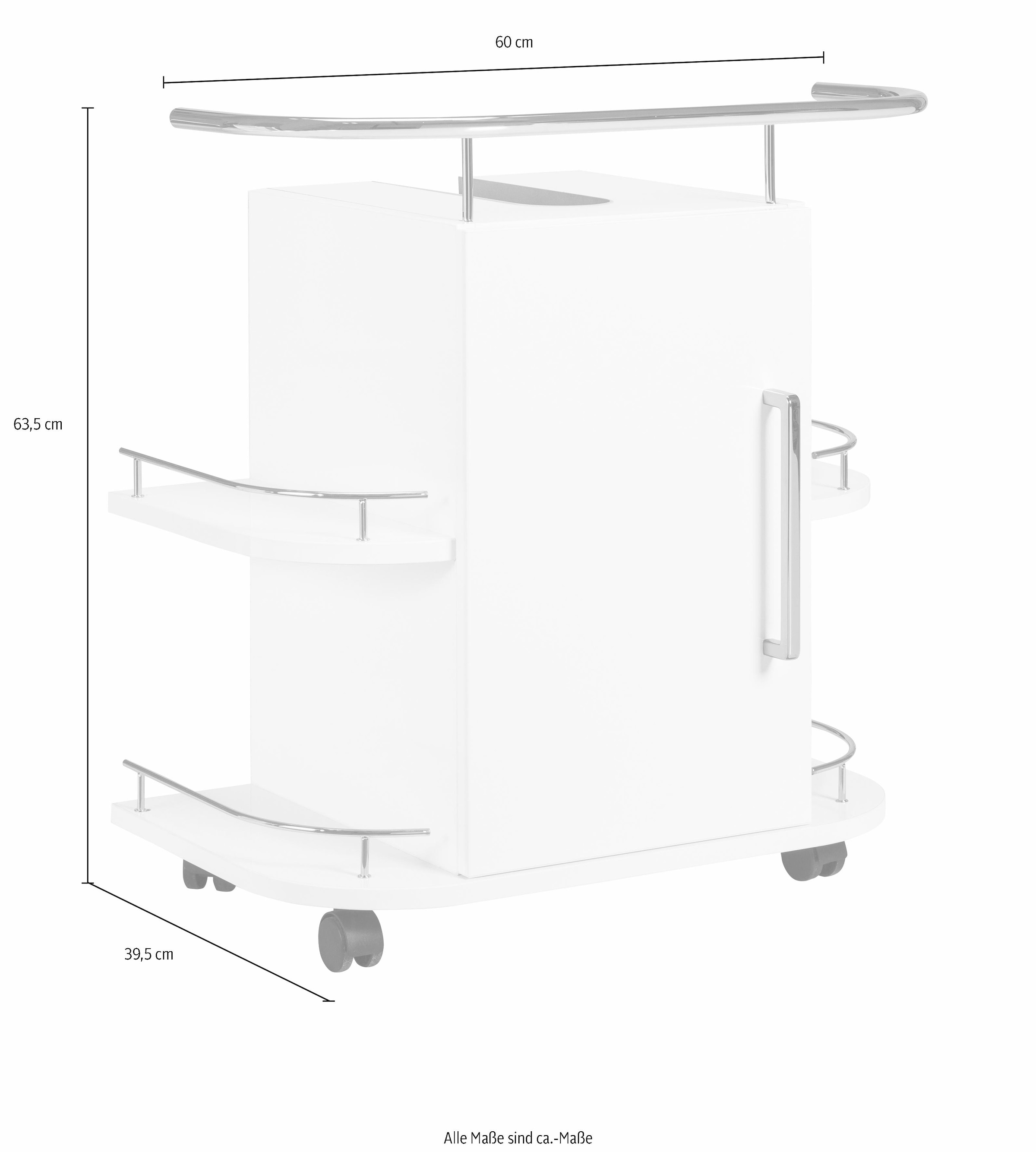 OPTIFIT Waschbeckenunterschrank Breite mit kaufen und Rollen, 60 »Napoli«, Rechnung auf cm Soft-Close-Funktion