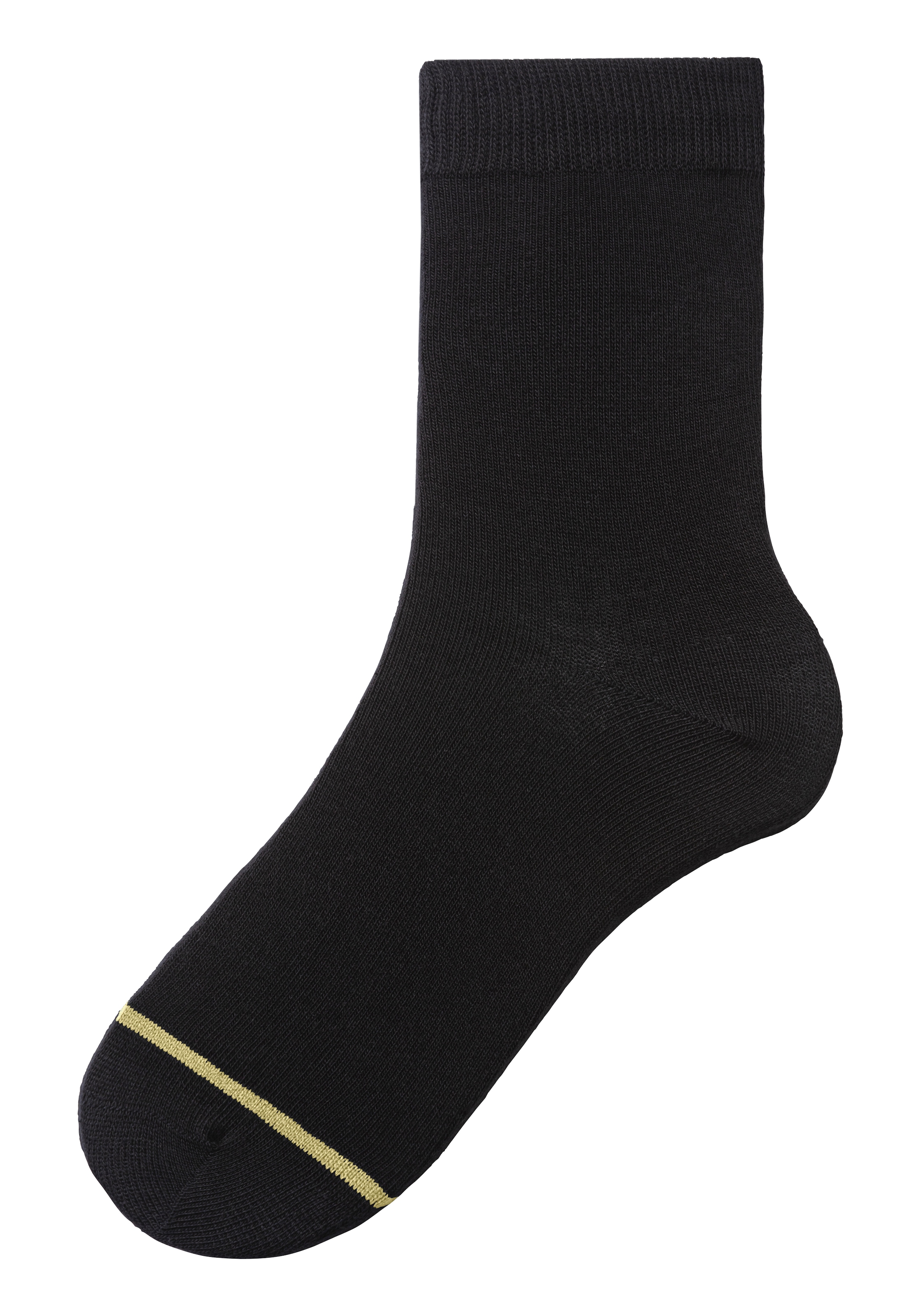 H.I.S Basicsocken, (Packung, 7 Paar), mit eingestrickter farbiger Spitzennaht